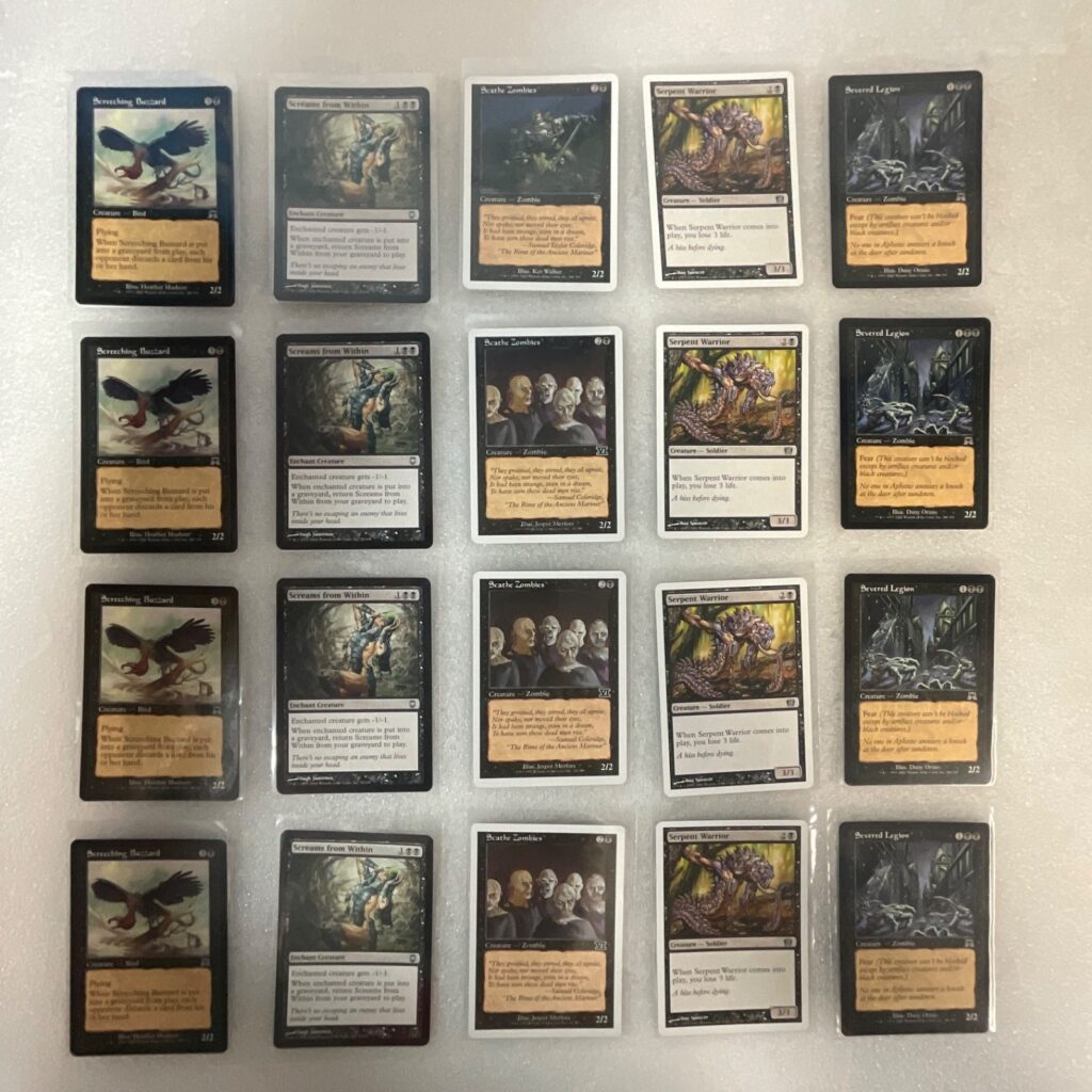 MTG Lot of 20 Black Cards ONS 6ED 7ED 8ED DST Mixed Sets - Image 1