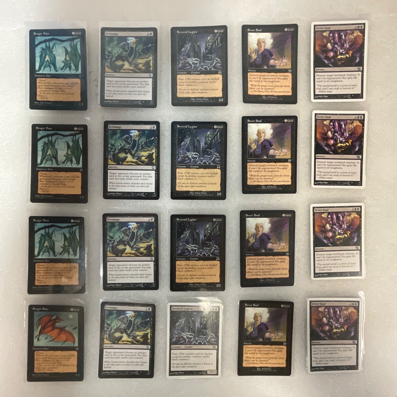 MTG Lot of 20 Black Cards 8th Ed MMQ Darksteel Mixed - Image 1
