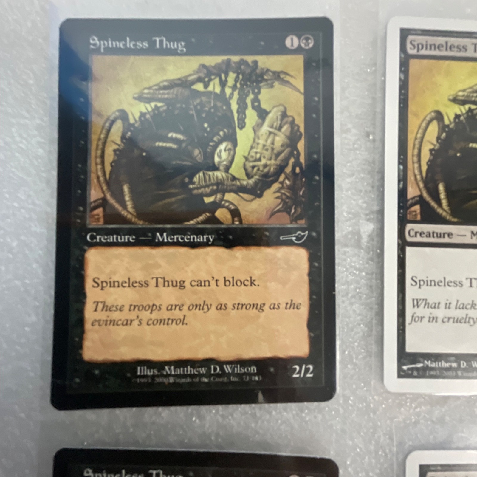 MTG Lot of 20 Black Cards Nemesis 8th Terror Spineless Thug - Image 3