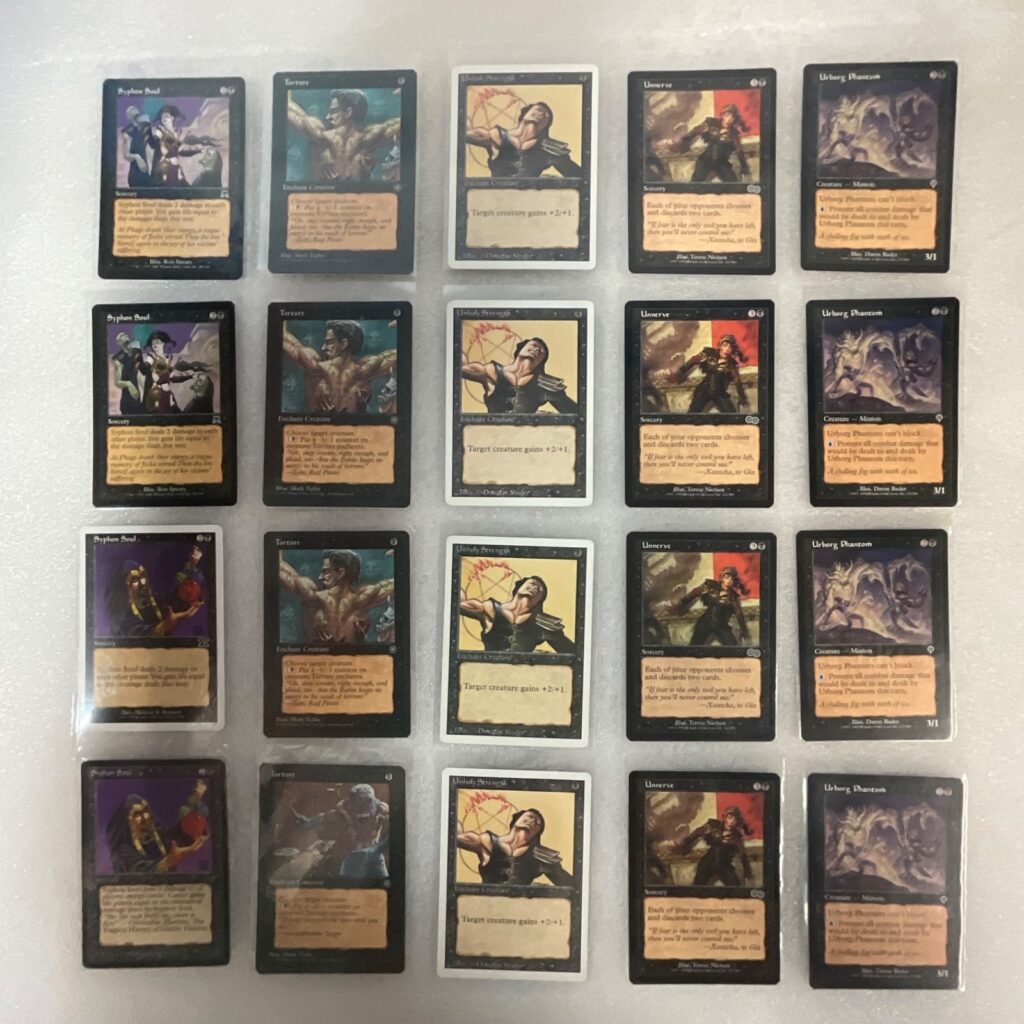 MTG Lot of 20 Black Cards Syphon Soul Urborg Phantom Mixed Sets - Image 1