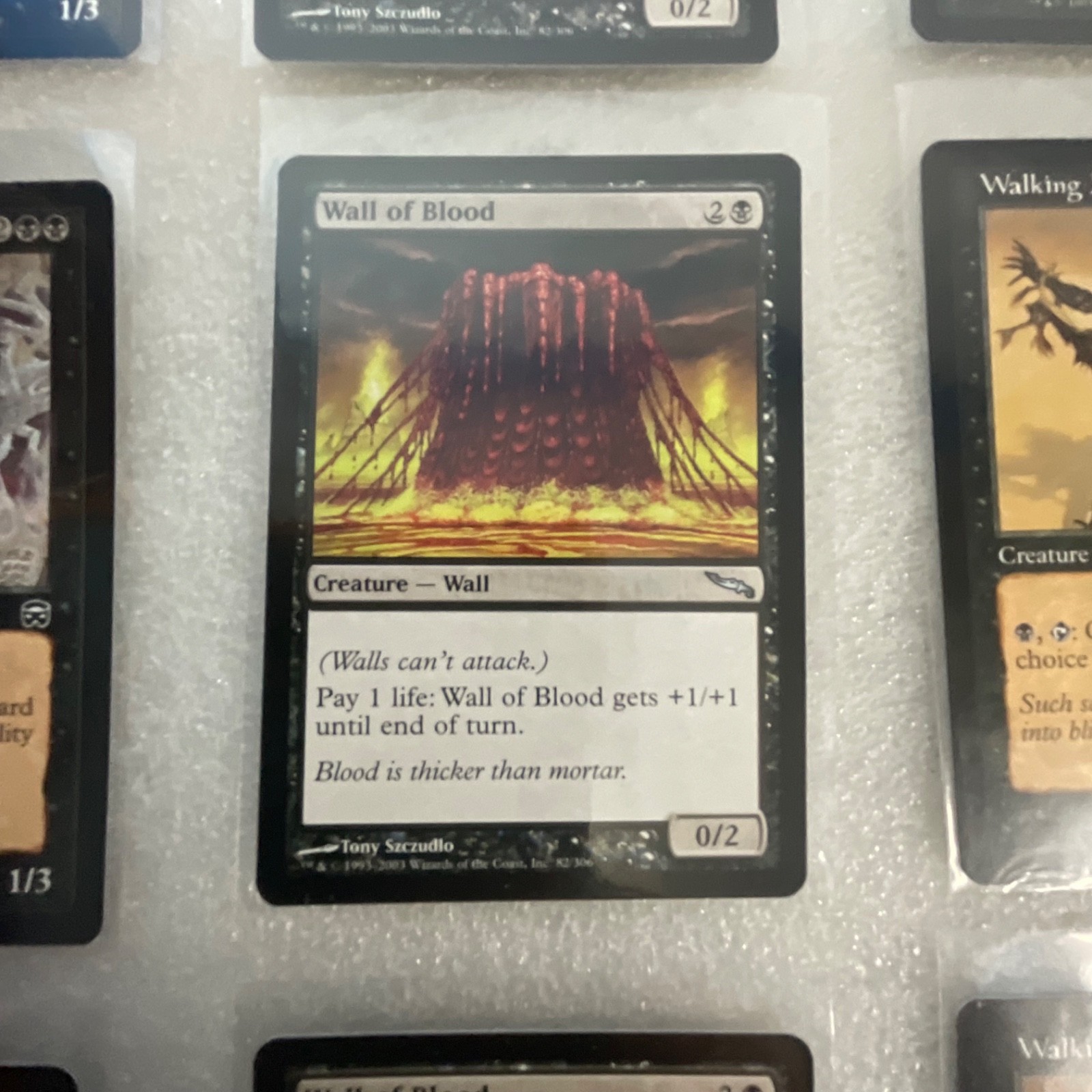 MTG Lot of 20 Black Cards MMQ MRD 8ED Wall of Blood Mixed - Image 9