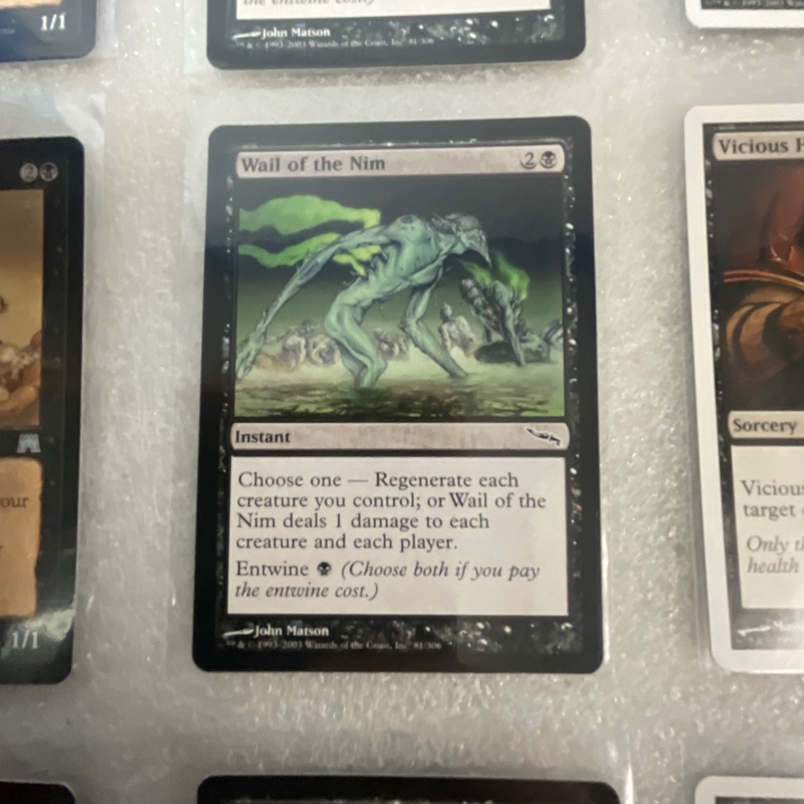 MTG Lot of 20 Black Cards MMQ MRD 8ED Wall of Blood Mixed - Image 16