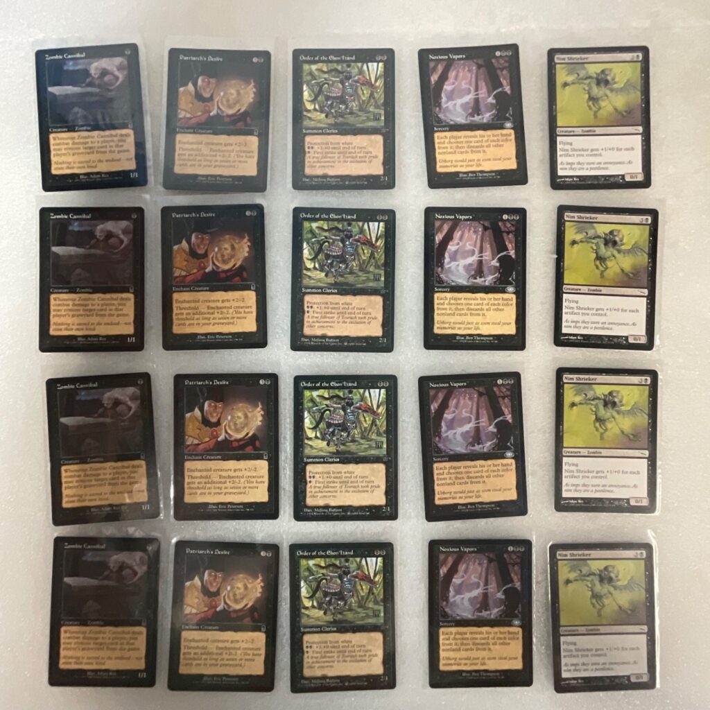 MTG Lot of 20 Black Cards Zombie Cannibal Mixed ODY INV PLS MRD - Image 1