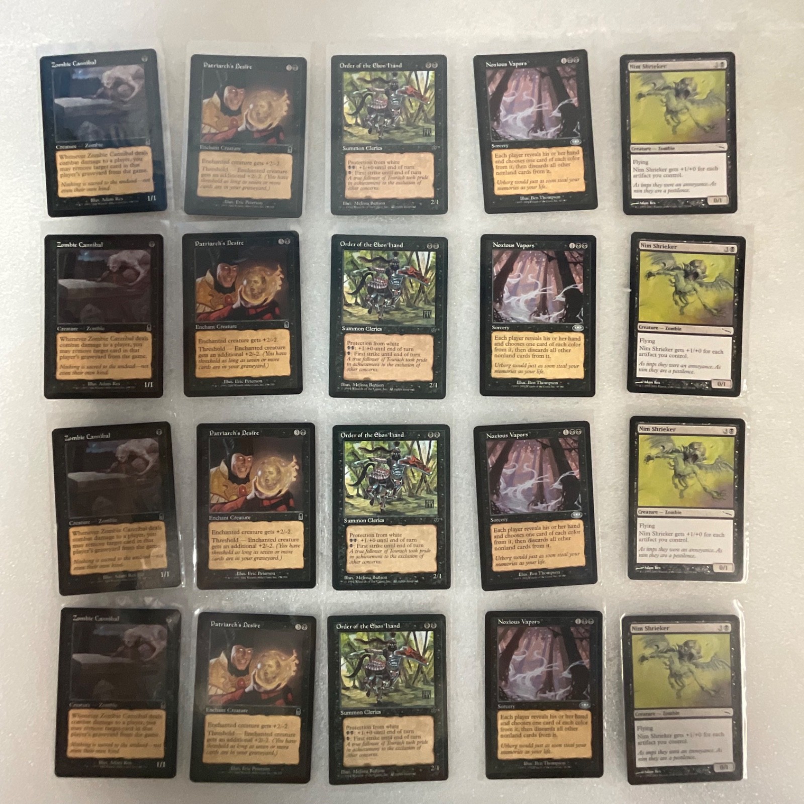 MTG Lot of 20 Black Cards Zombie Cannibal Mixed ODY INV PLS MRD - Image 1