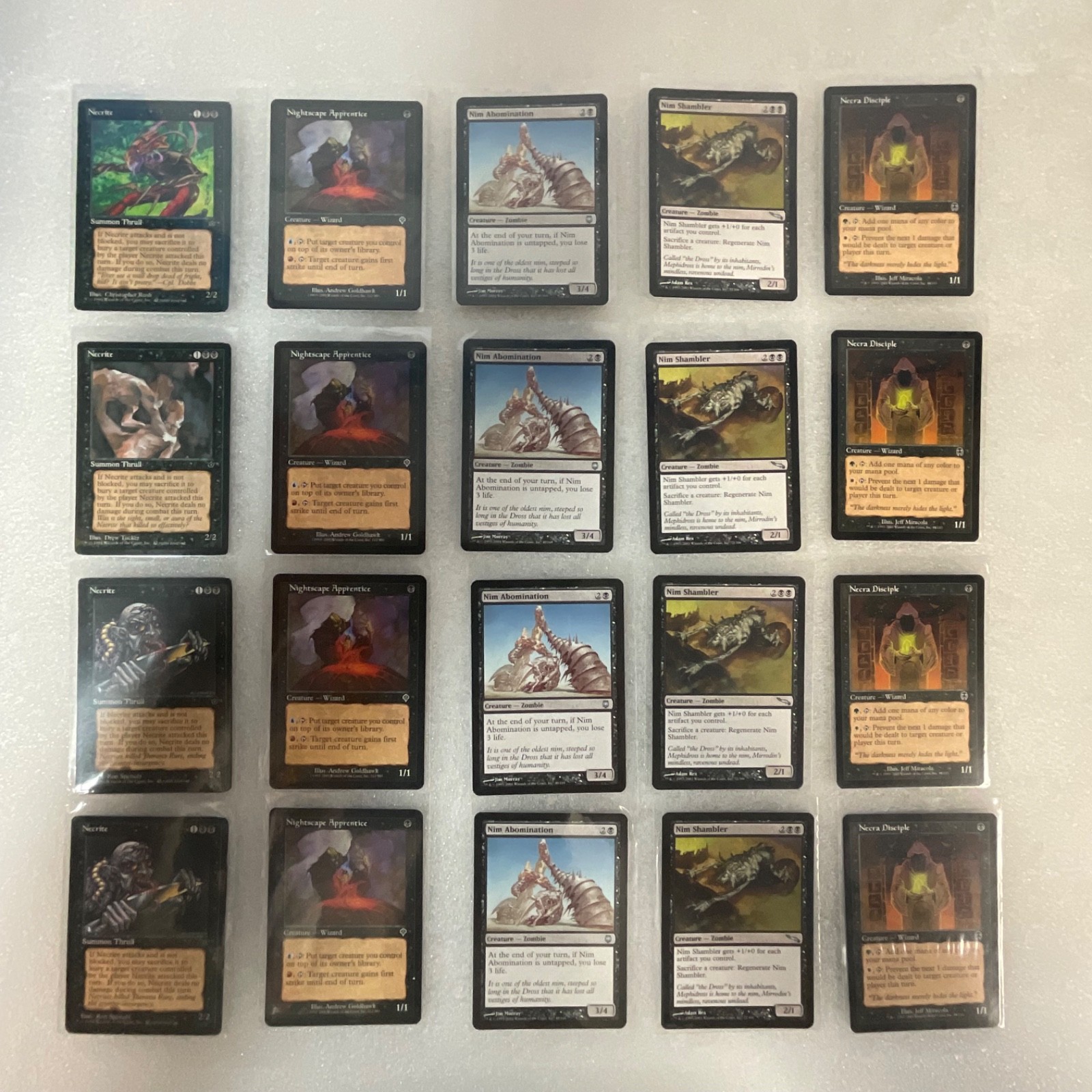 MTG Lot of 20 Black Cards Necrite Nightscape Apprentice Mixed - Image 1