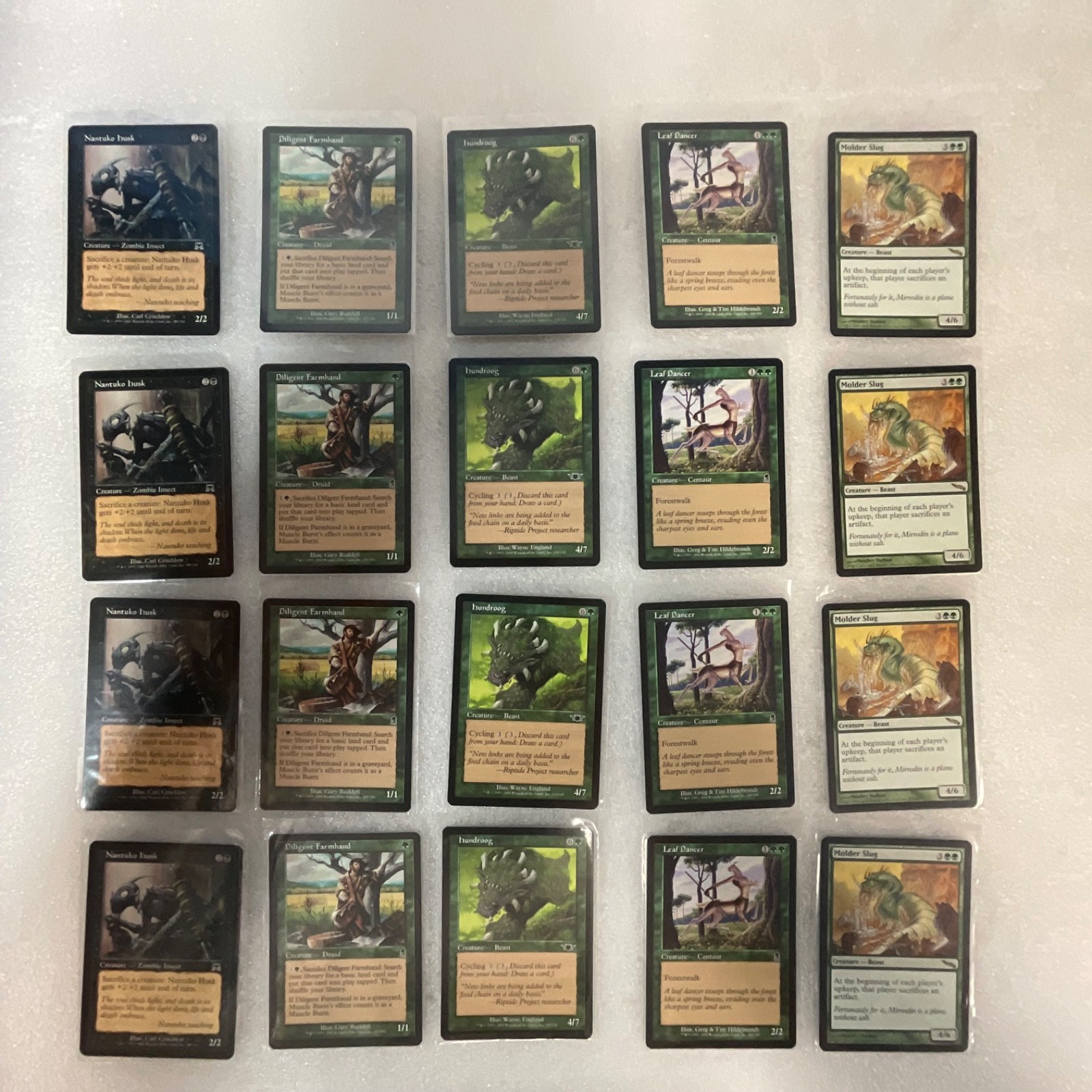 MTG 20 Card Green Black Lot Odyssey Mirrodin Molder Slug - Image 1