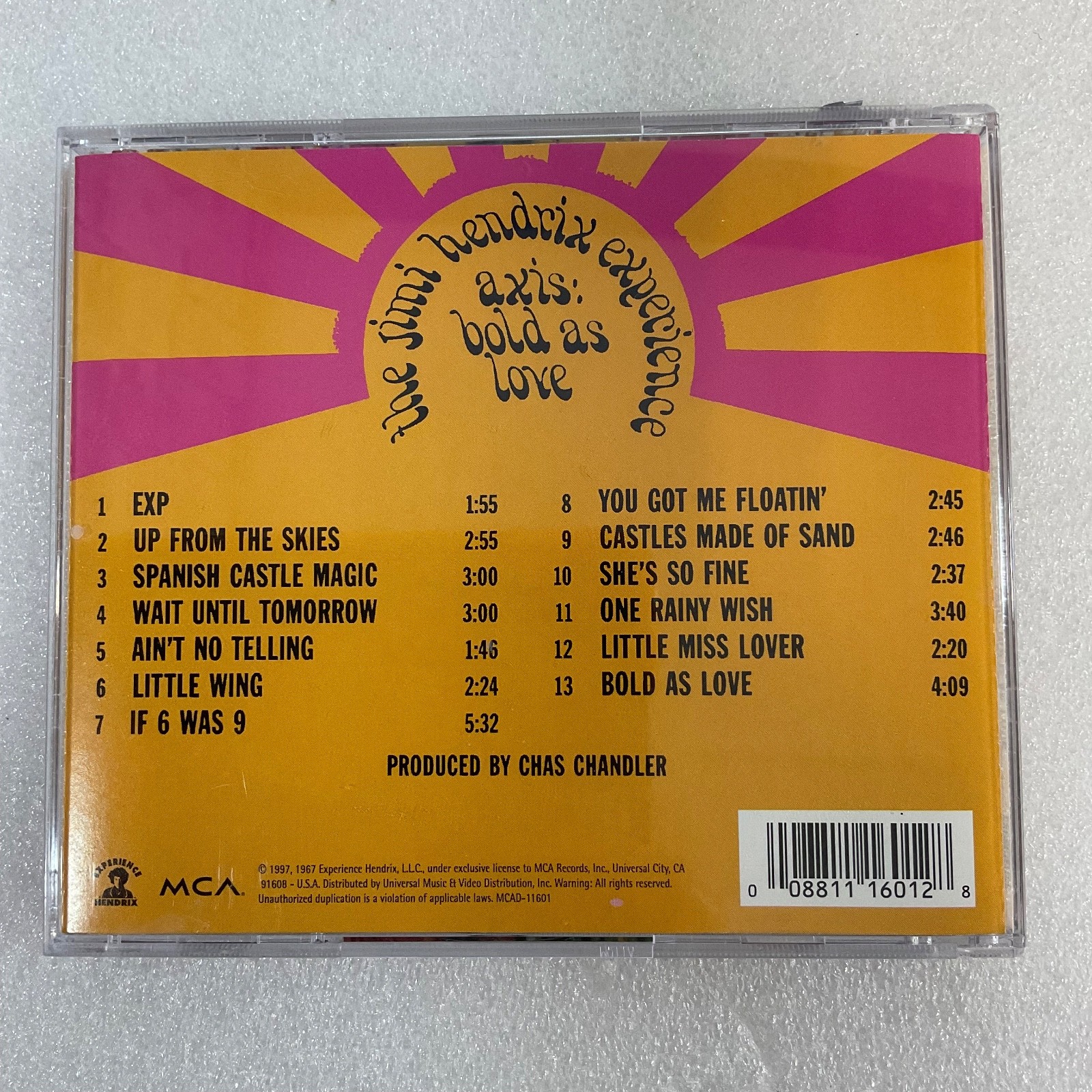 Jimi Hendrix Experience Axis Bold As Love CD 1997 MCA Reissue MCAD-11601 - Image 2