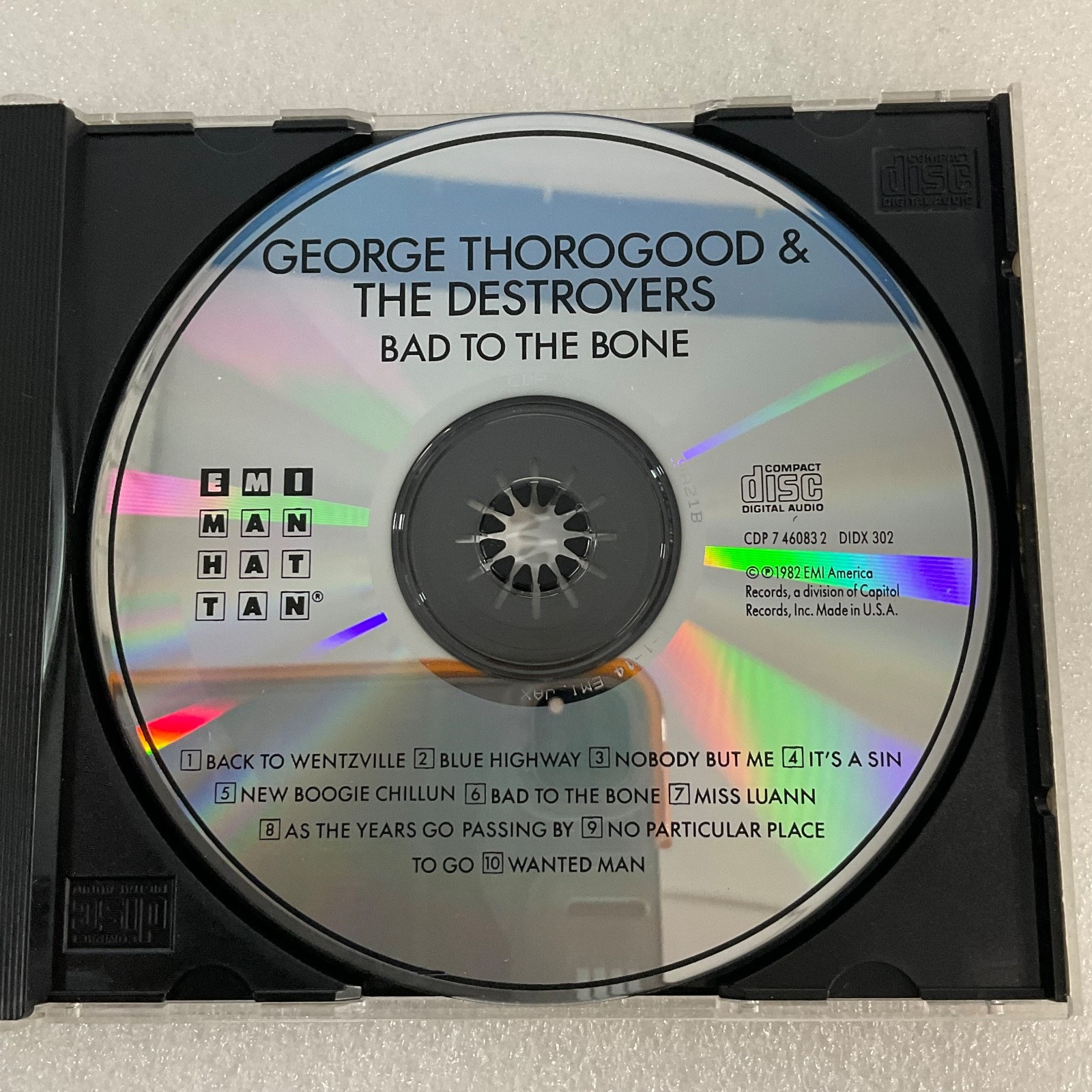 George Thorogood Bad To The Bone CD 1982 EMI-Manhattan Rock Album - Image 8