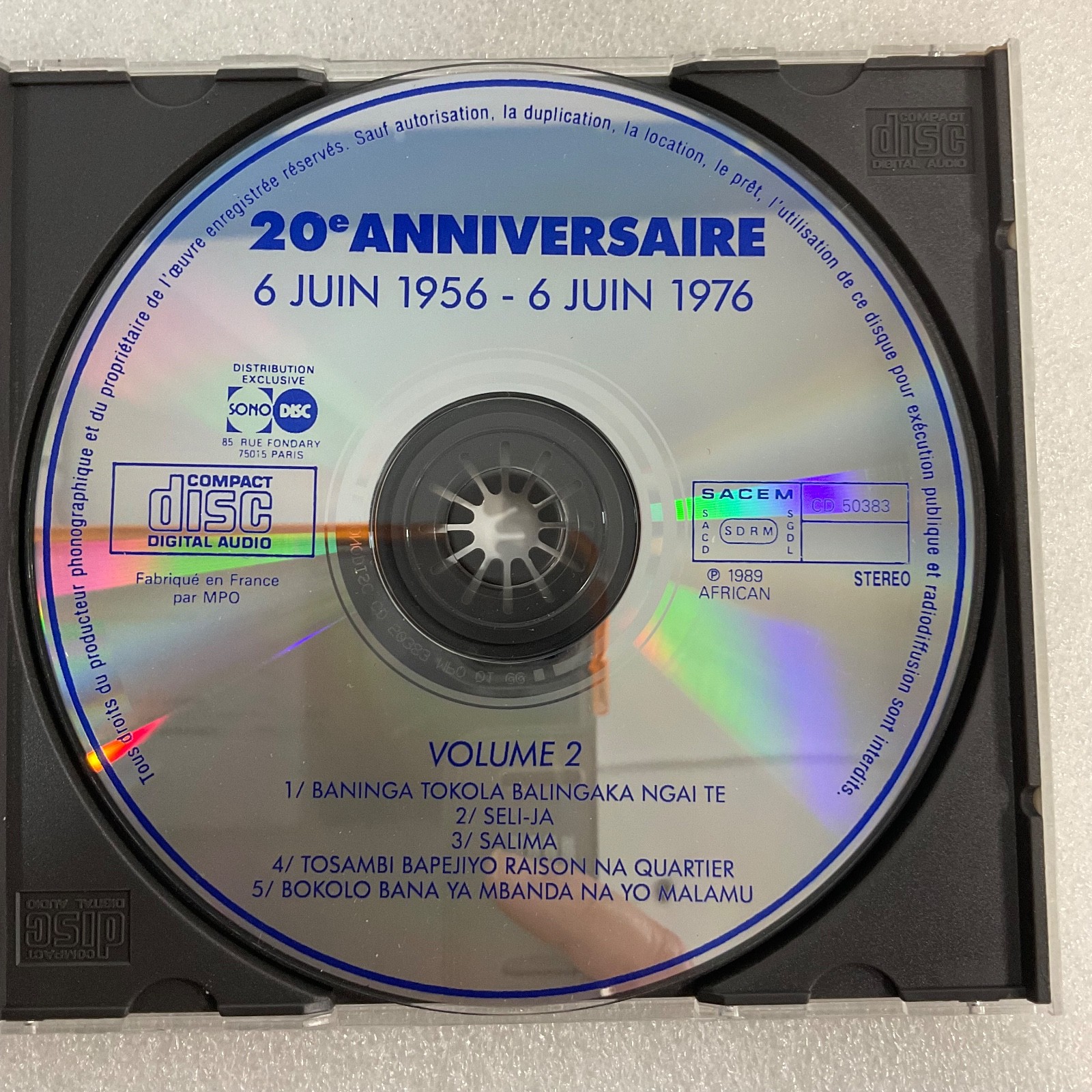 Franco 20e Anniversaire Volume 2 CD 1989 African Label 6 Juin 1956–1976 - Image 8