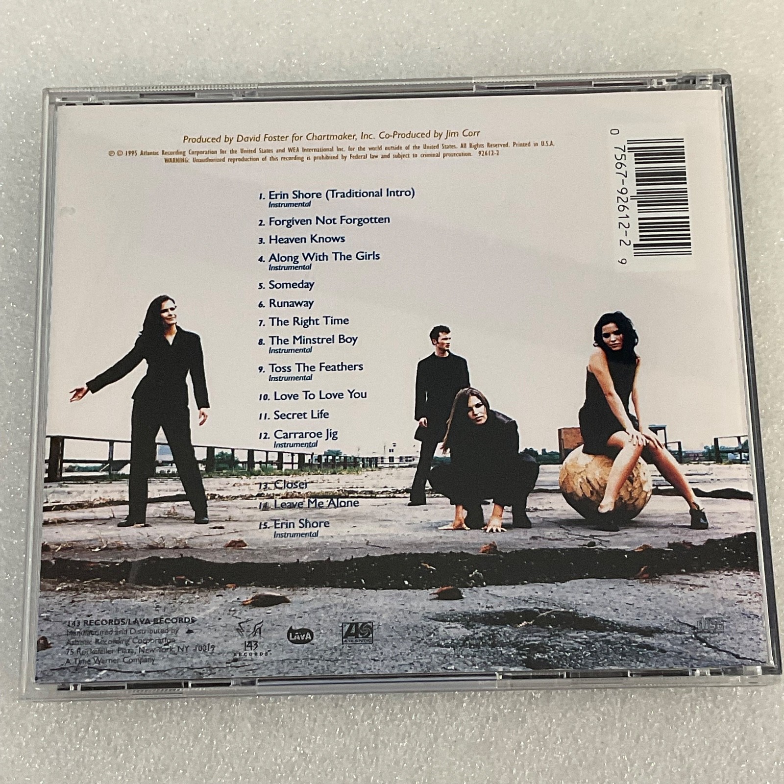 The Corrs Forgiven Not Forgotten CD Album 1995 143 Lava Records 92612-2 - Image 2