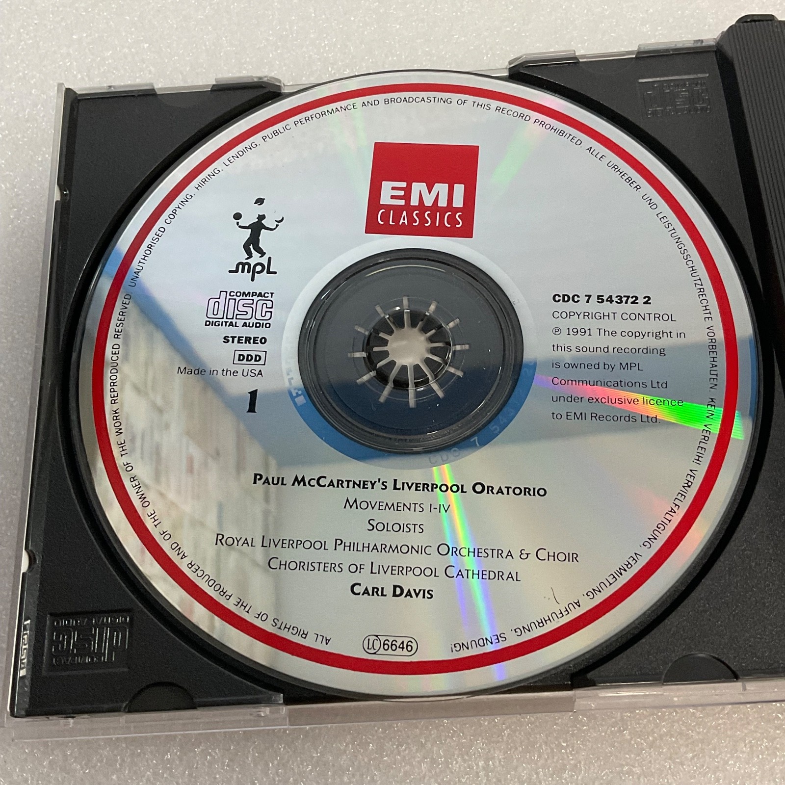 Paul McCartney Liverpool Oratorio 2CD EMI Classics 1991 Double Album - Image 7