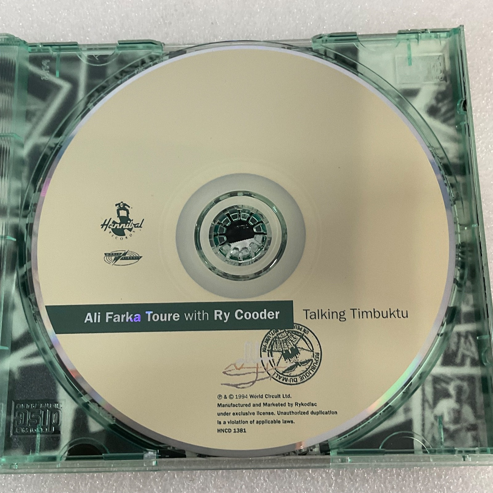 Ali Farka Toure Ry Cooder Talking Timbuktu CD Album HNCD 1381 - Image 8