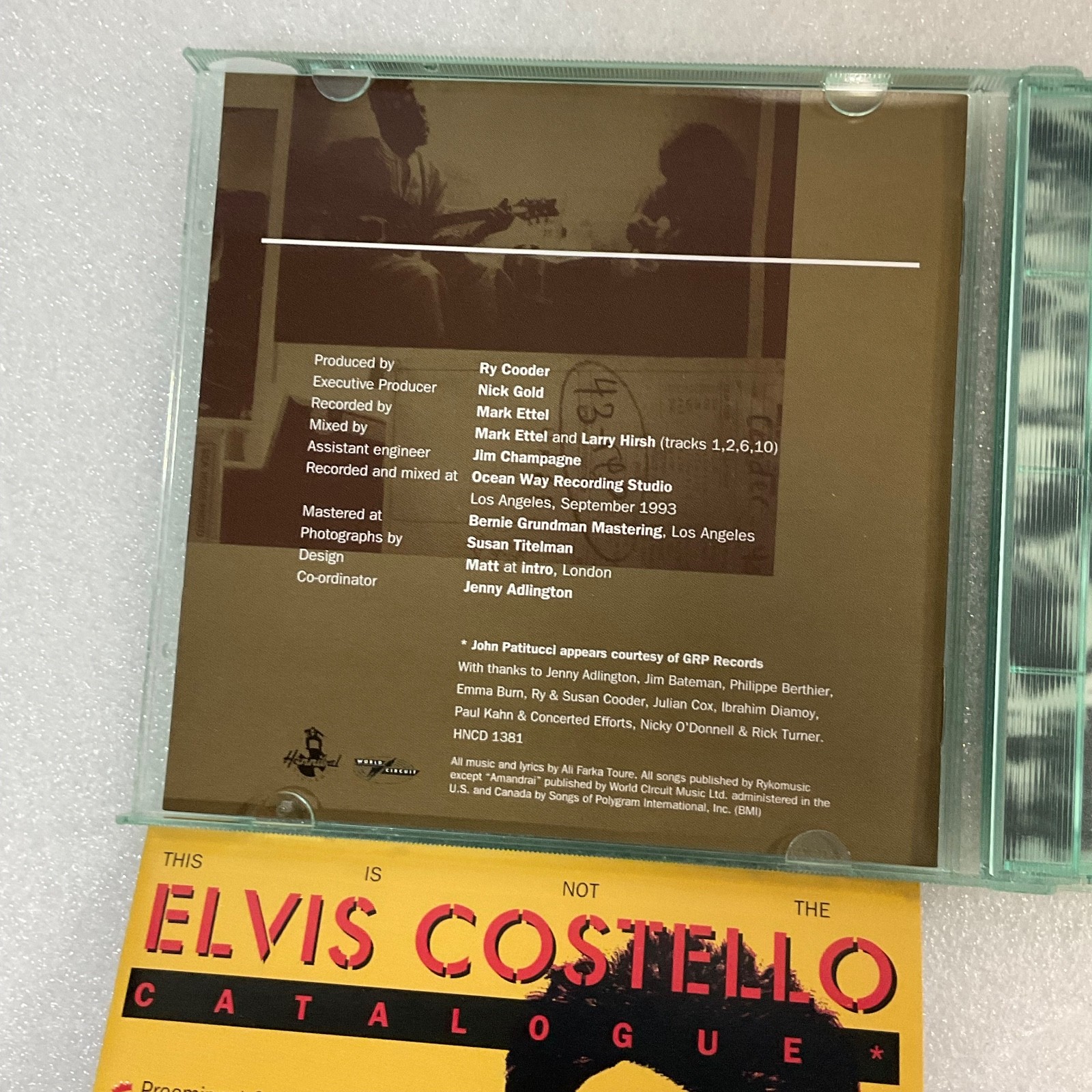 Ali Farka Toure Ry Cooder Talking Timbuktu CD Album HNCD 1381 - Image 11