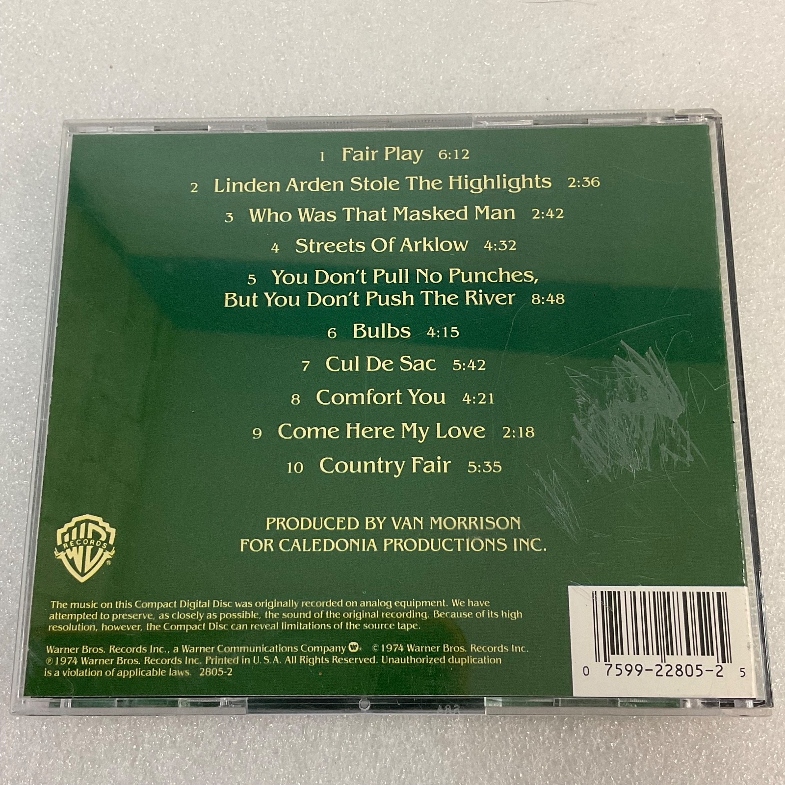 Van Morrison Veedon Fleece CD 1974 Warner Bros 2805-2 Made in USA - Image 2