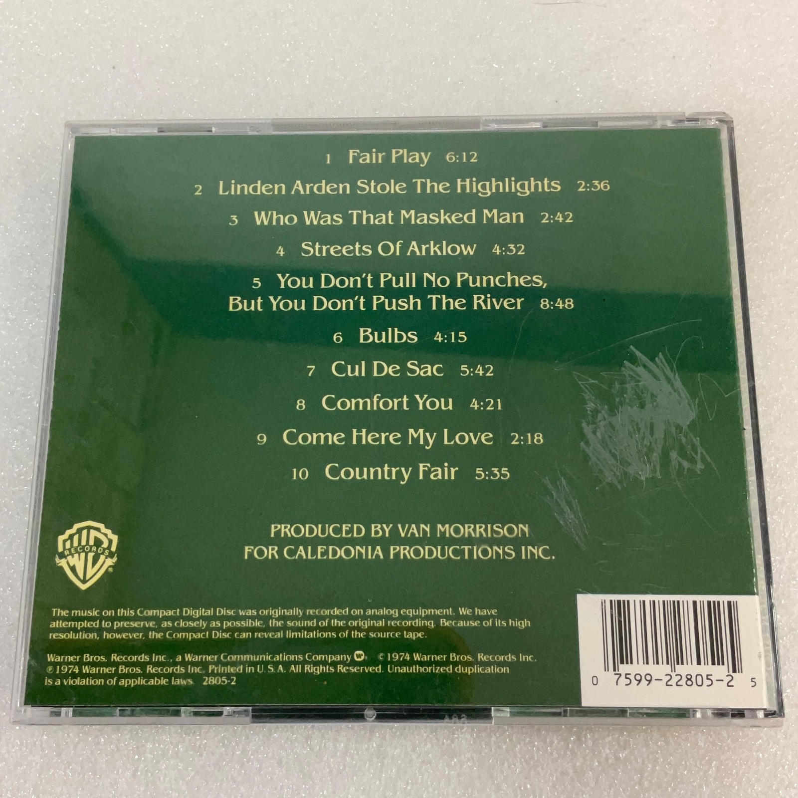 Van Morrison Veedon Fleece CD 1974 Warner Bros 2805-2 Made in USA - Image 3