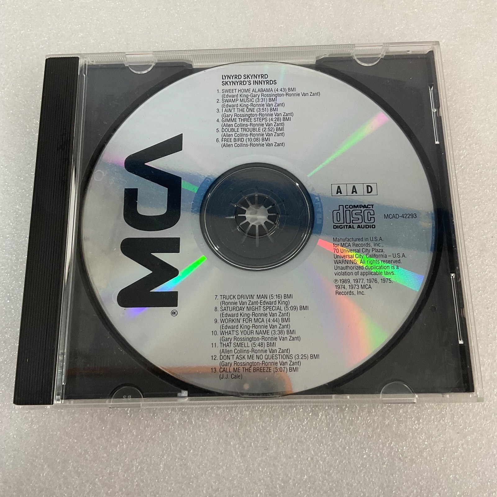 Lynyrd Skynyrd Skynyrd’s Innyrds CD Greatest Hits MCA No Front Insert - Image 1