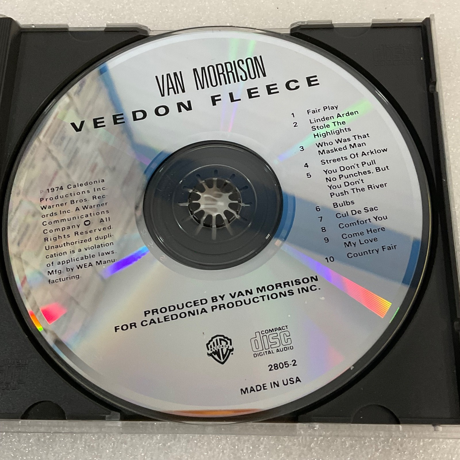 Van Morrison Veedon Fleece CD 1974 Warner Bros 2805-2 Made in USA - Image 9