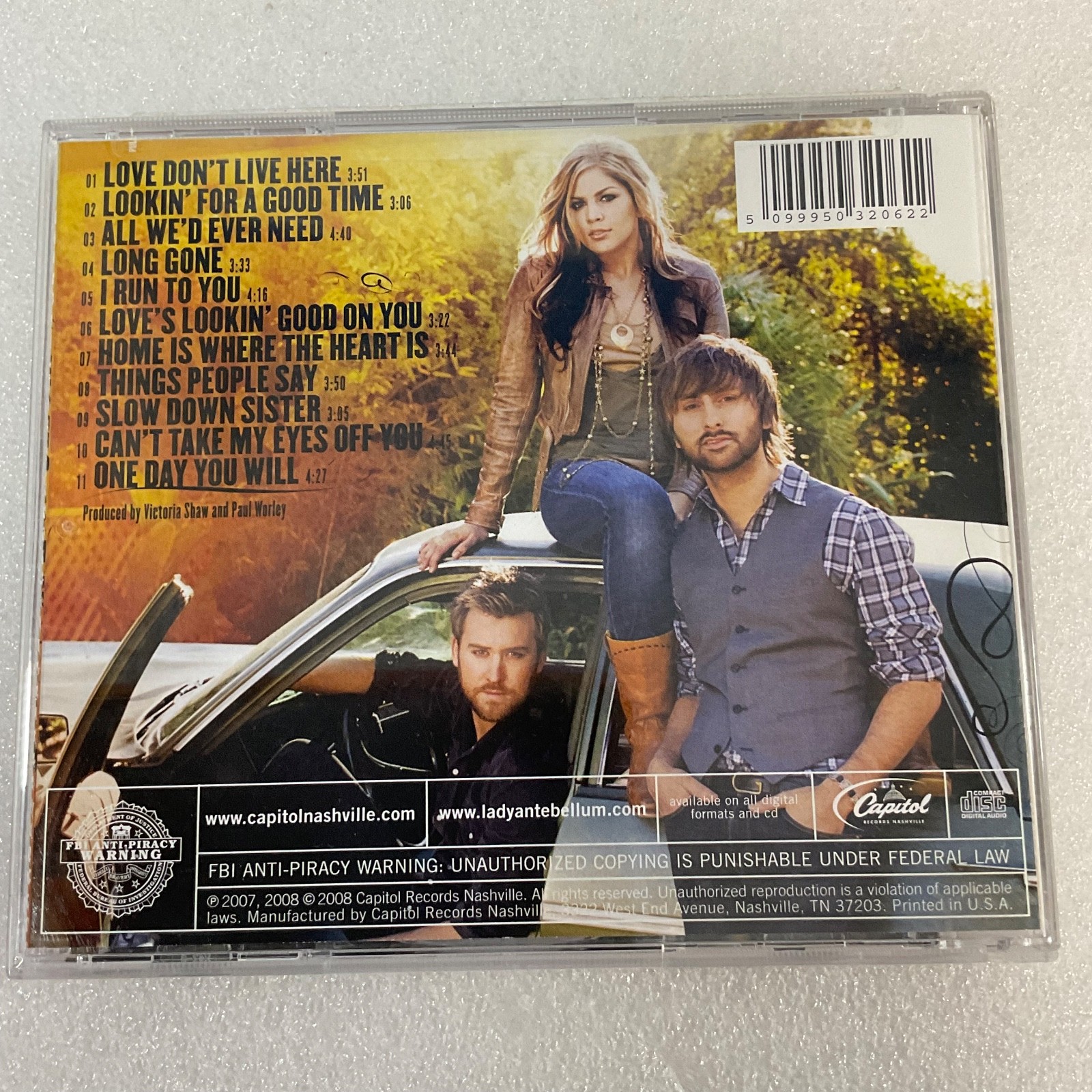 Lady Antebellum Self Titled CD 2008 Country Album Capitol Nashville - Image 2