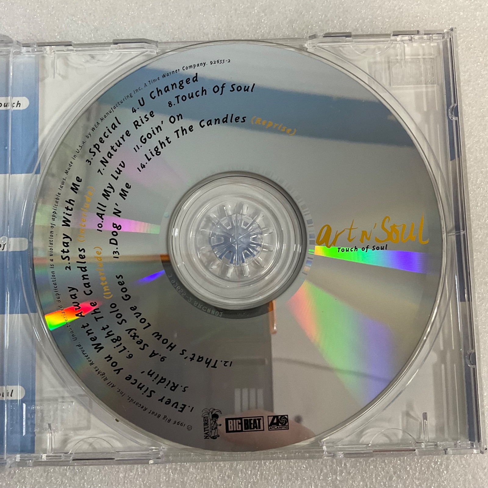Art n' Soul Touch of Soul CD 1996 Big Beat Records R&B Album - Image 8