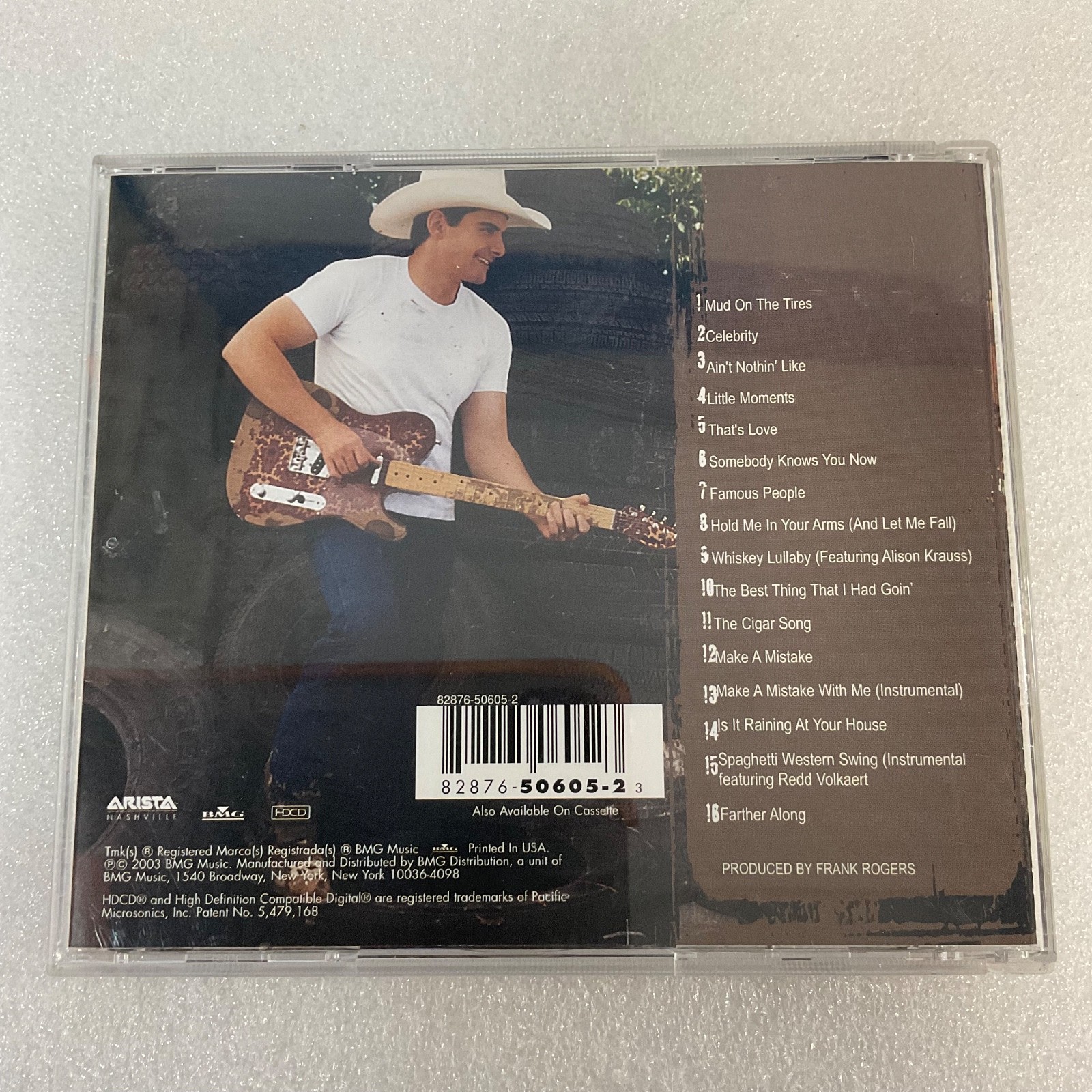 Brad Paisley Mud on the Tires CD 2003 Arista Country Album - Image 2