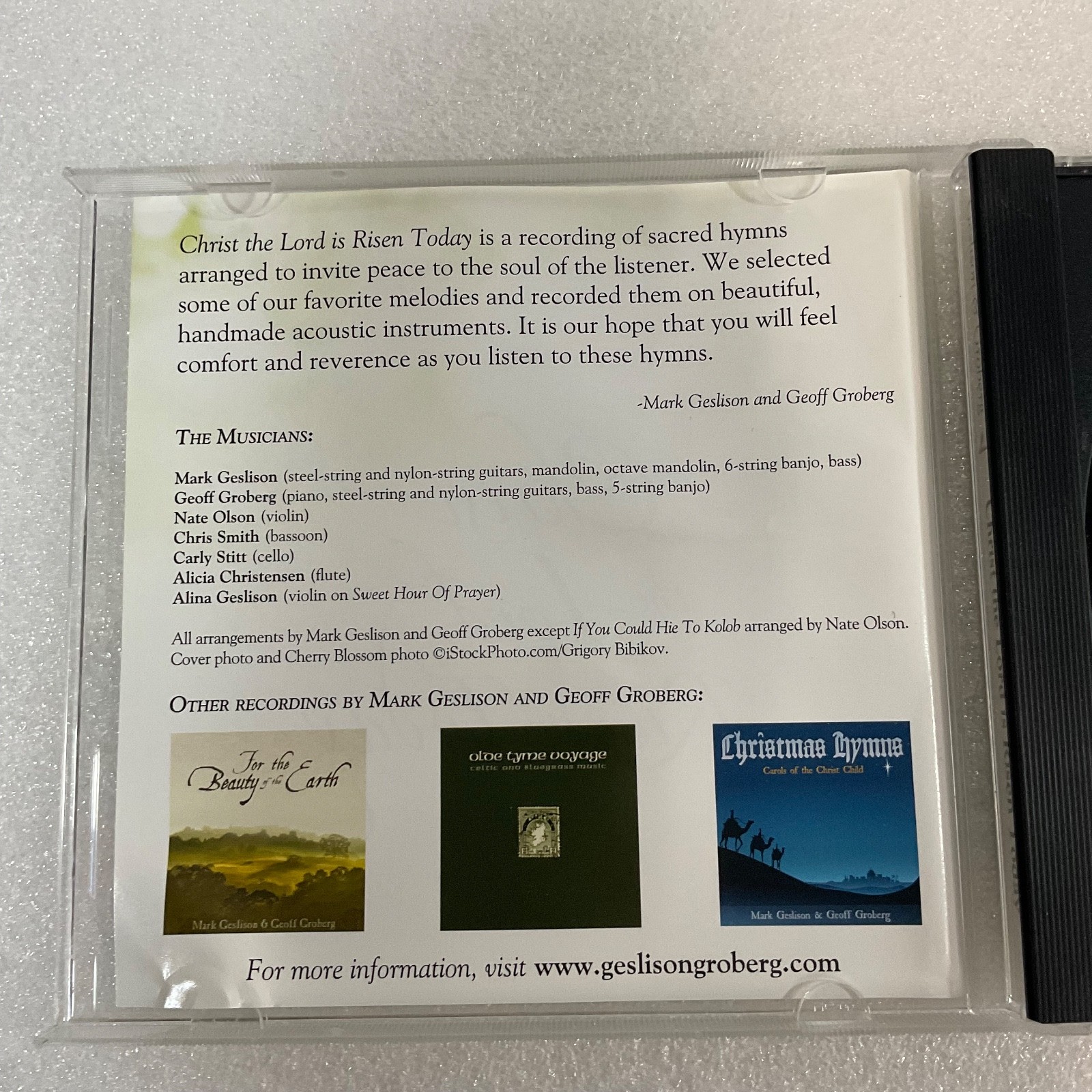 Mark Geslison & Geoff Groberg Christ The Lord Is Risen Today CD 2008 Hymns - Image 7