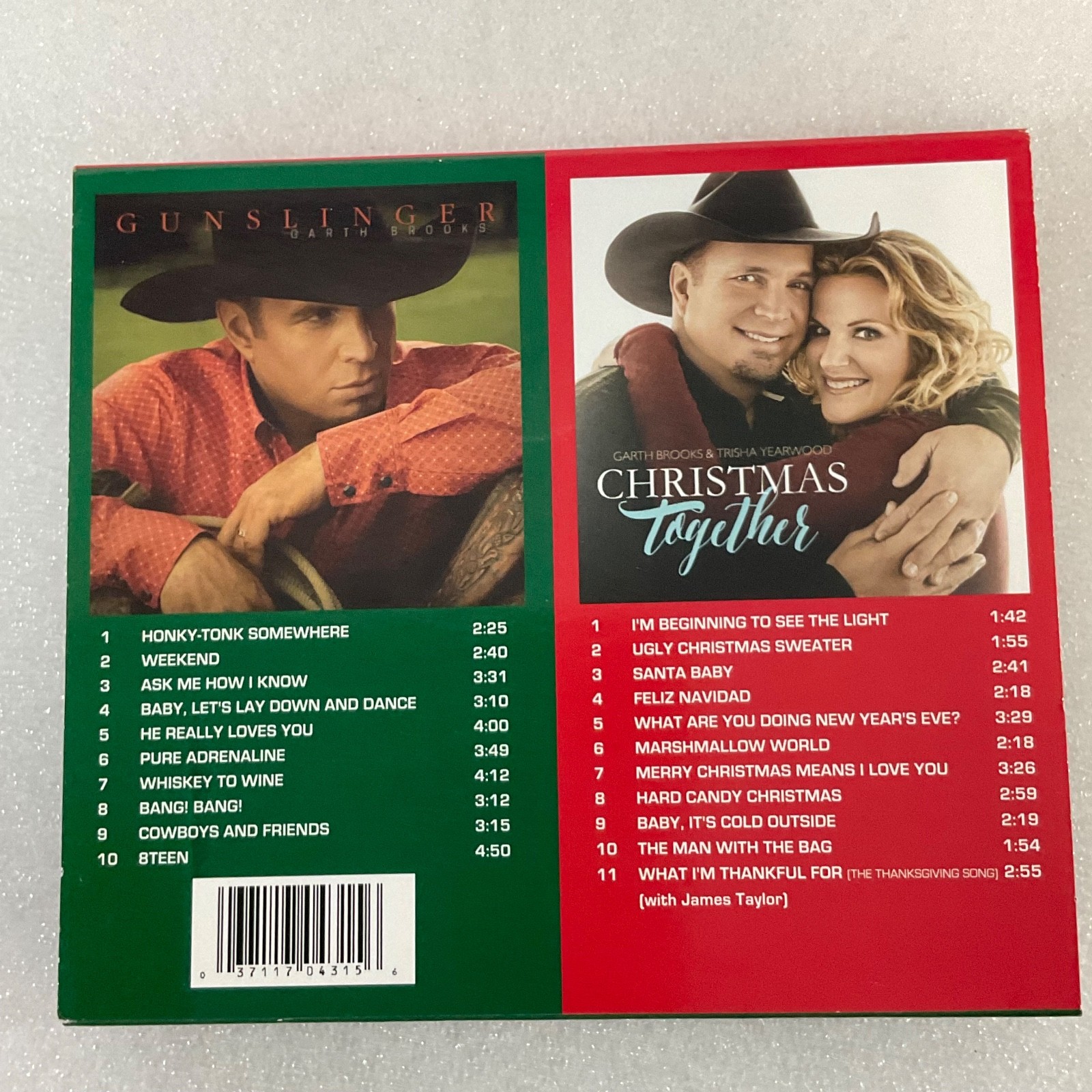 Garth Brooks Trisha Yearwood 2 Album Bundle Gunslinger & Christmas Together CD - Image 2