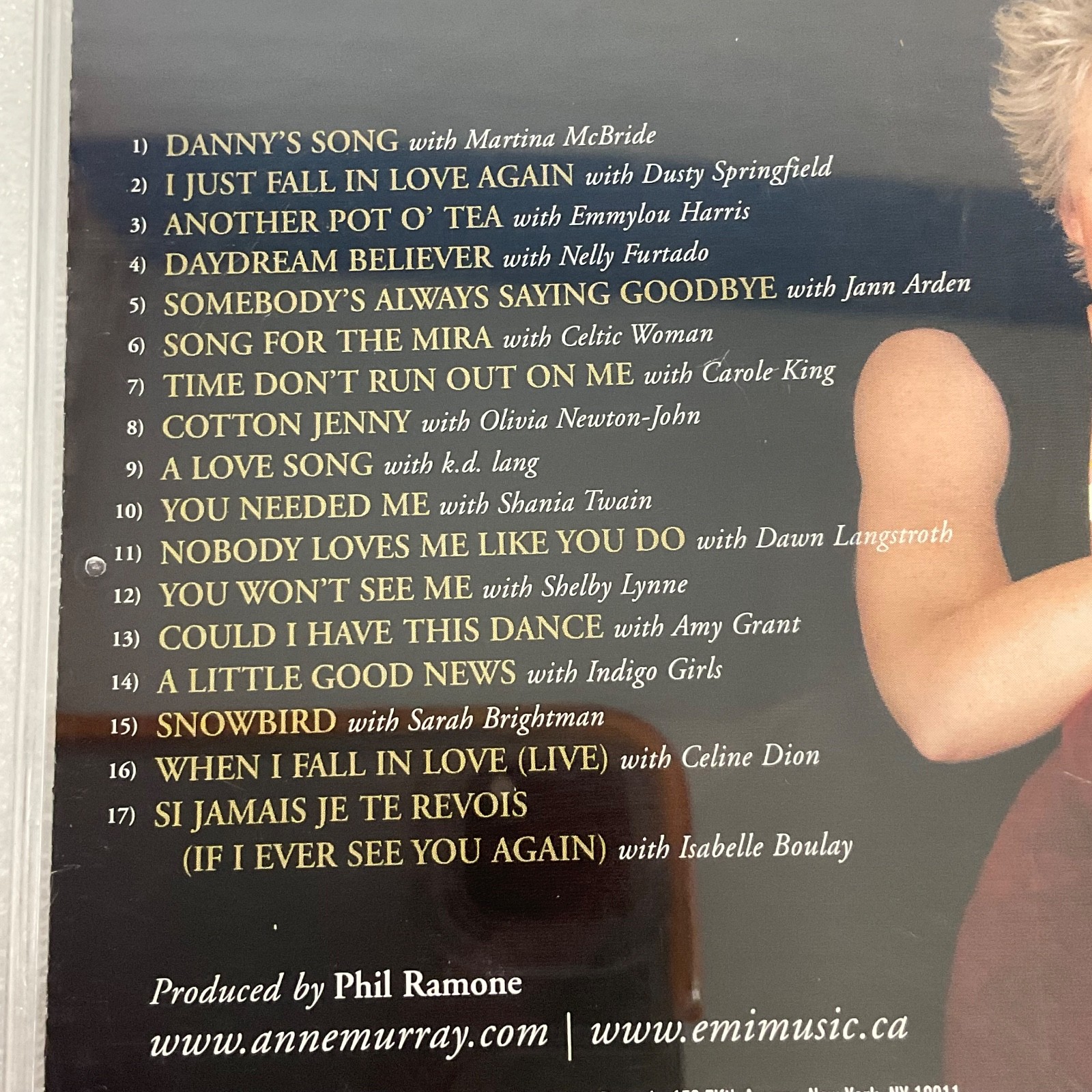 Anne Murray Duets Friends & Legends CD 2008 EMI - Image 3
