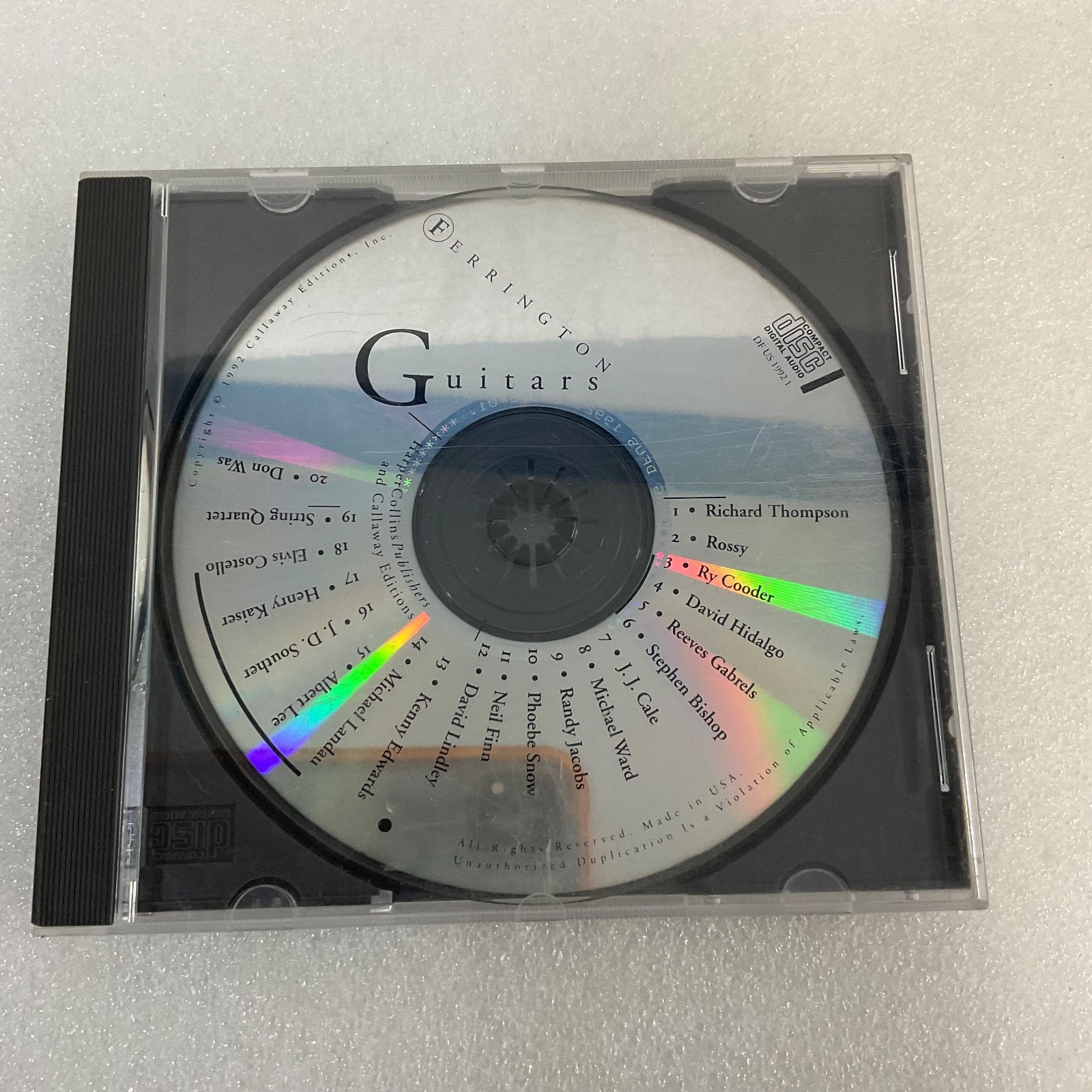 Ferrington Guitars Various Artists CD 1992 Callaway Editions - Image 3