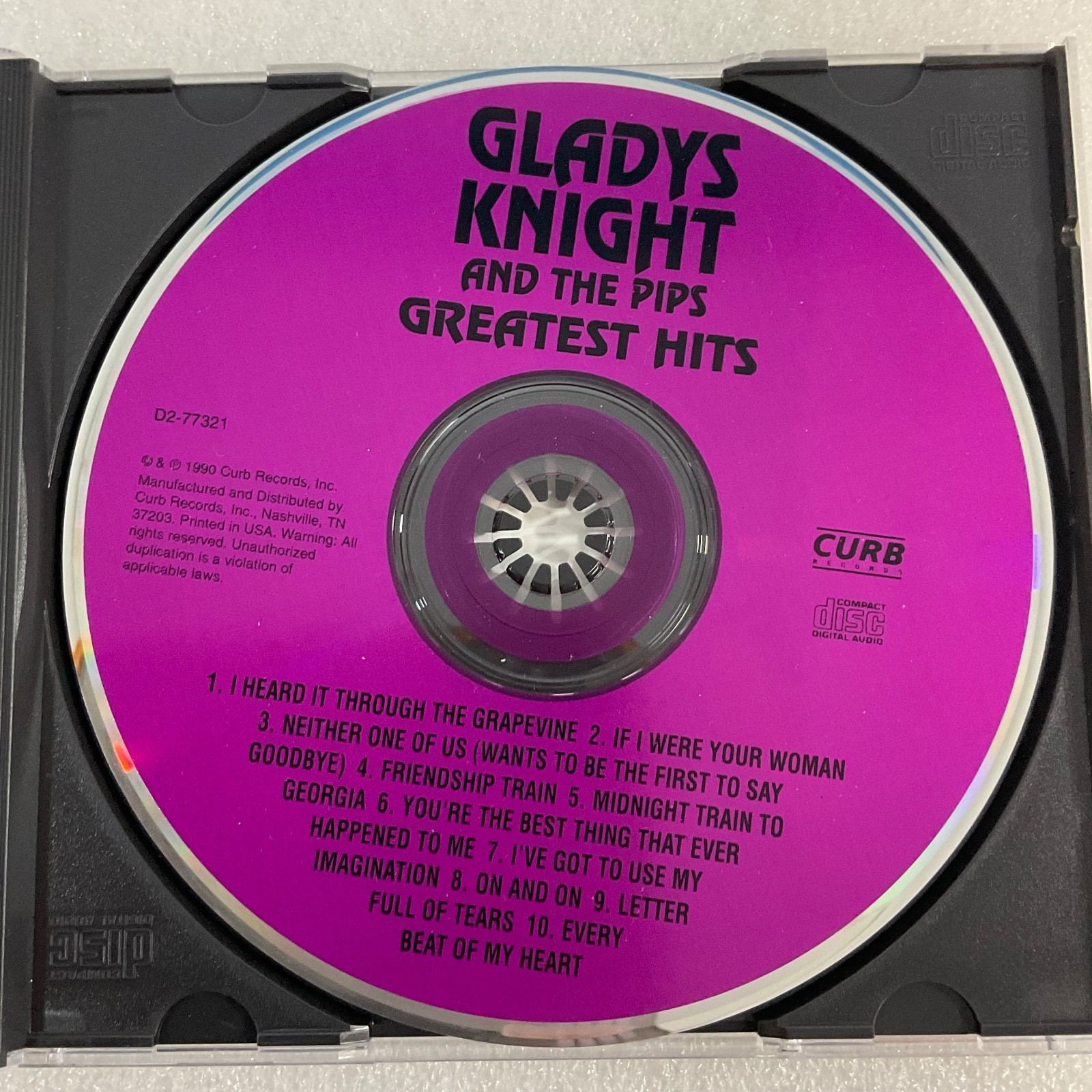 Gladys Knight & The Pips Greatest Hits CD Curb Records 1990 - Image 8