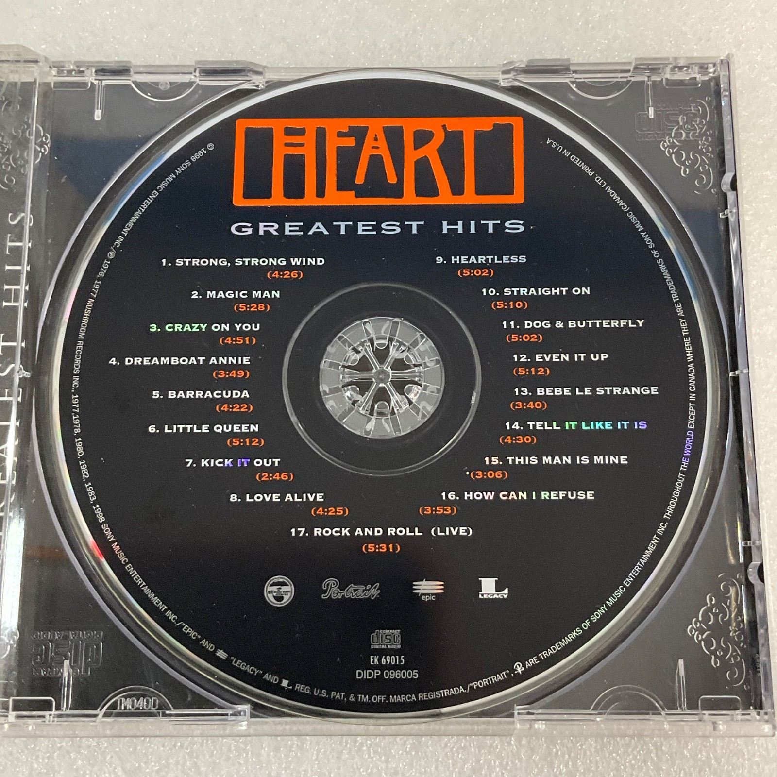 Heart Greatest Hits CD 1998 Epic/Legacy EK 69015 Rock Compilation - Image 8