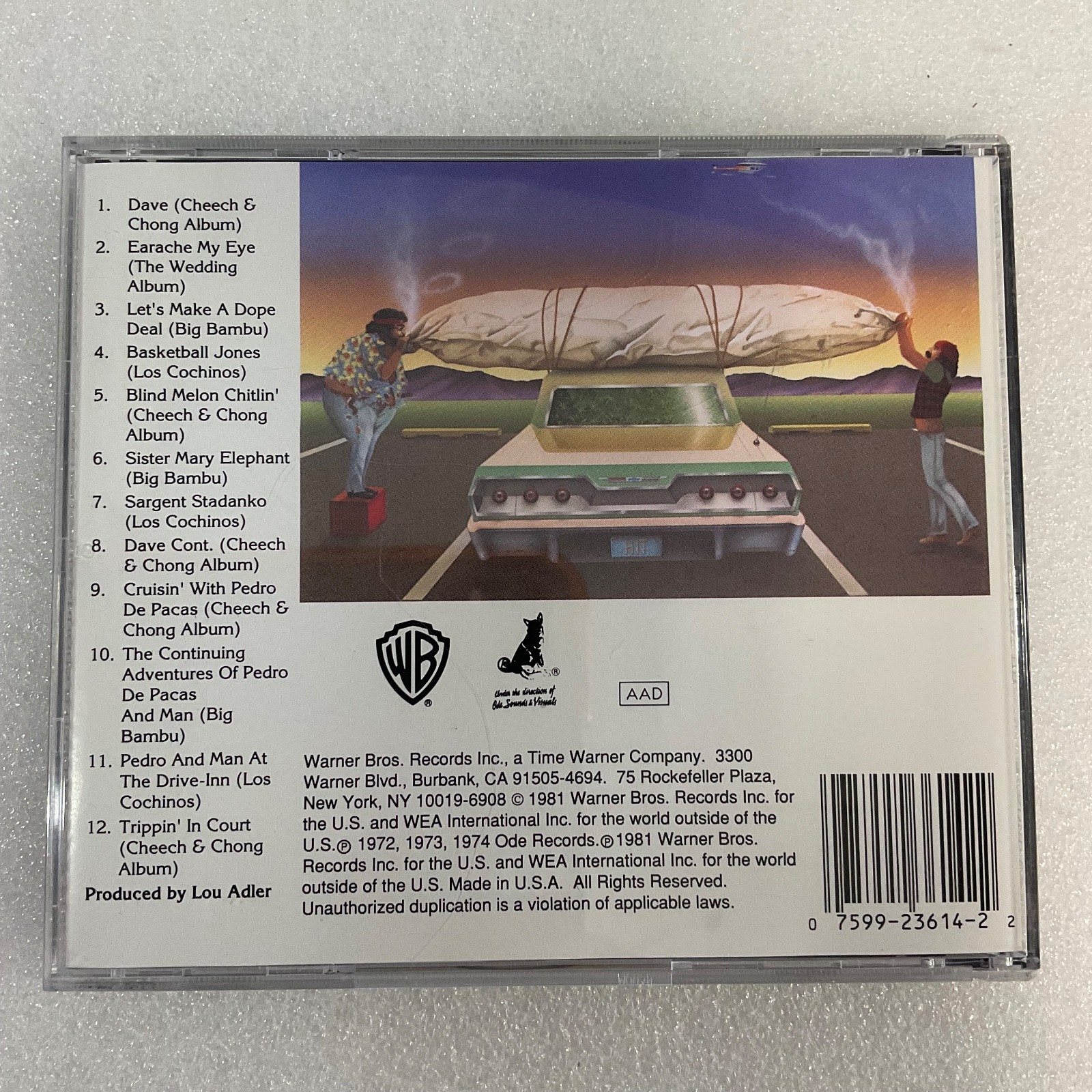 Cheech & Chong's Greatest Hit CD Warner Bros Parental Advisory - Image 2