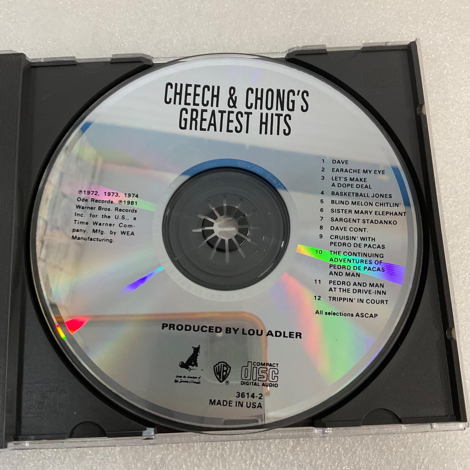 Cheech & Chong's Greatest Hit CD Warner Bros Parental Advisory - Image 6