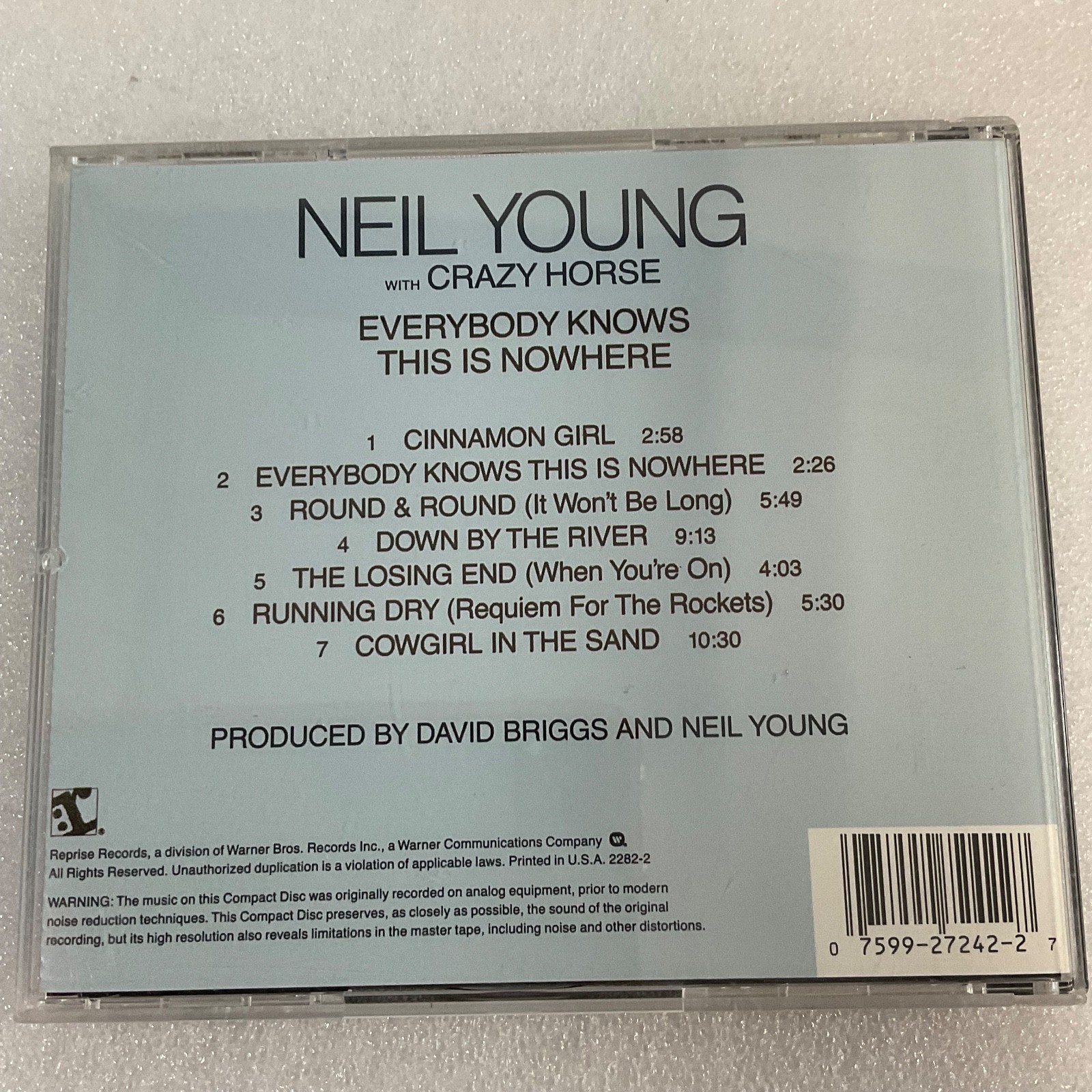 Neil Young Everybody Knows This Is Nowhere CD Reprise 2282-2 - Image 2