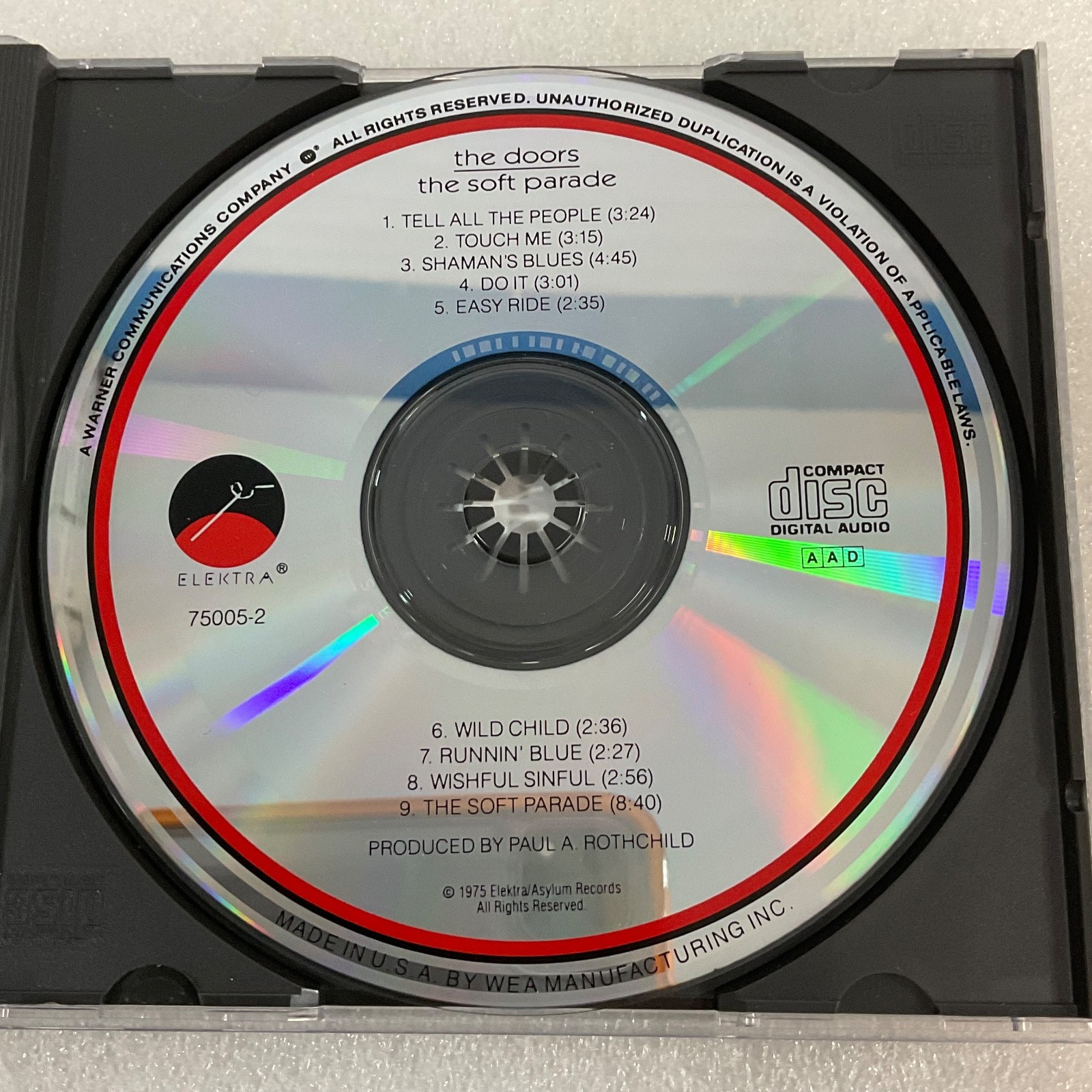 The Doors The Soft Parade CD Elektra 75005-2 Digitally Remastered - Image 9