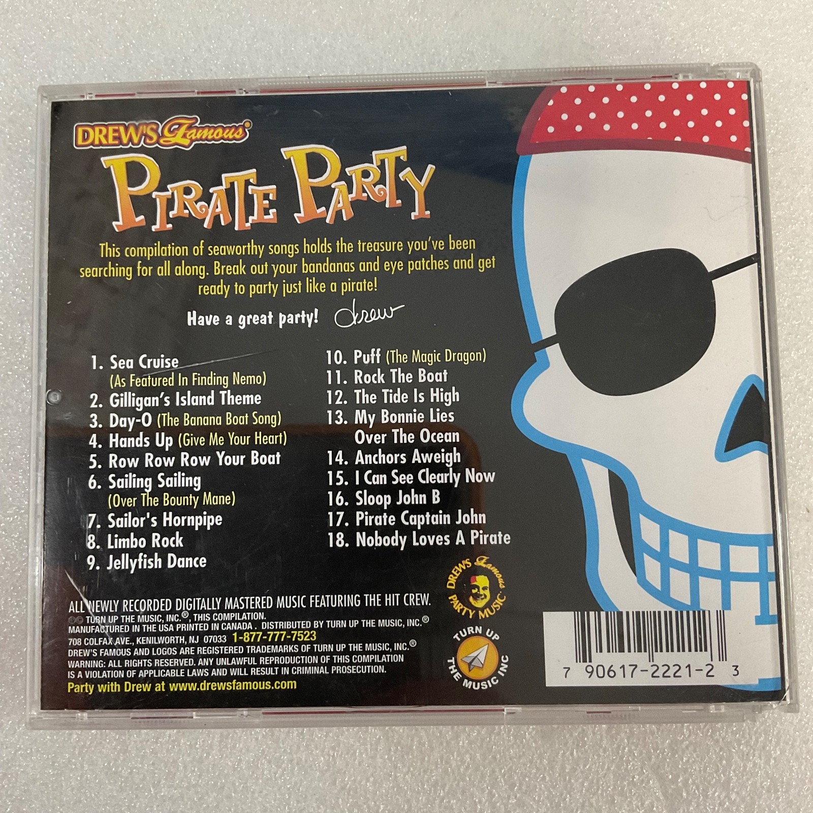 Drew’s Famous Pirate Party CD 2005 Kids Songs Compilation - Image 2