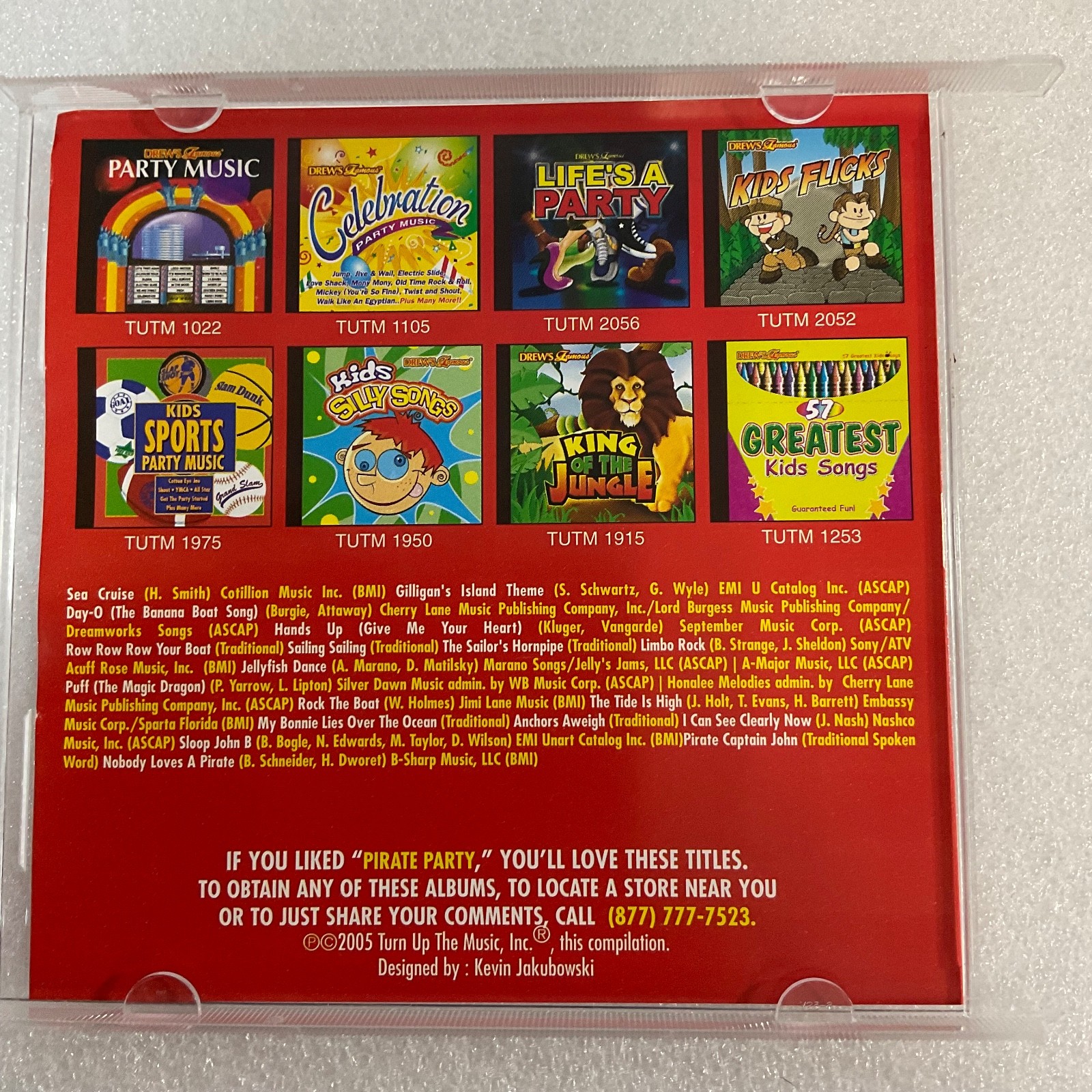 Drew’s Famous Pirate Party CD 2005 Kids Songs Compilation - Image 7