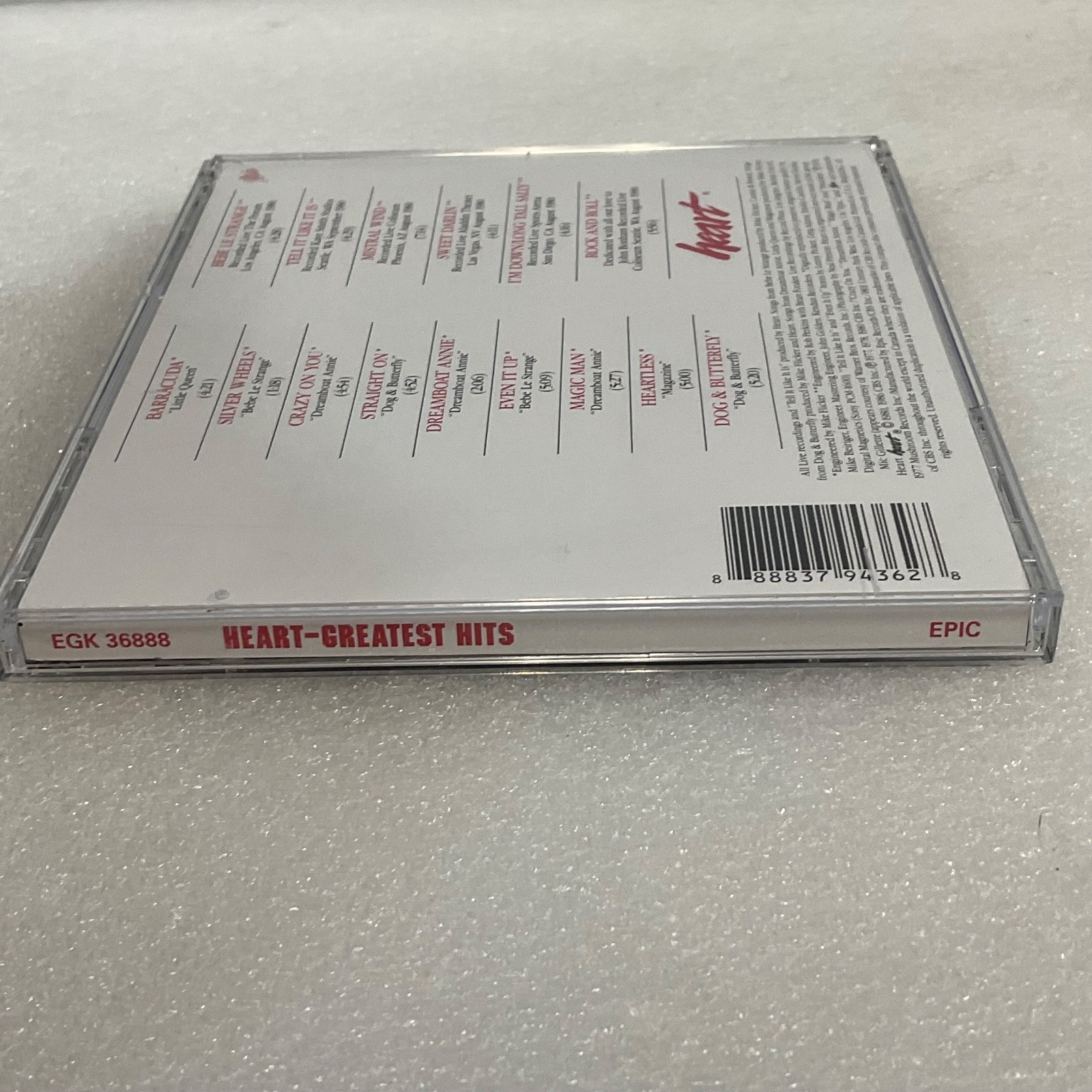 Heart Greatest Hits CD Epic Records Compilation Album - Image 5