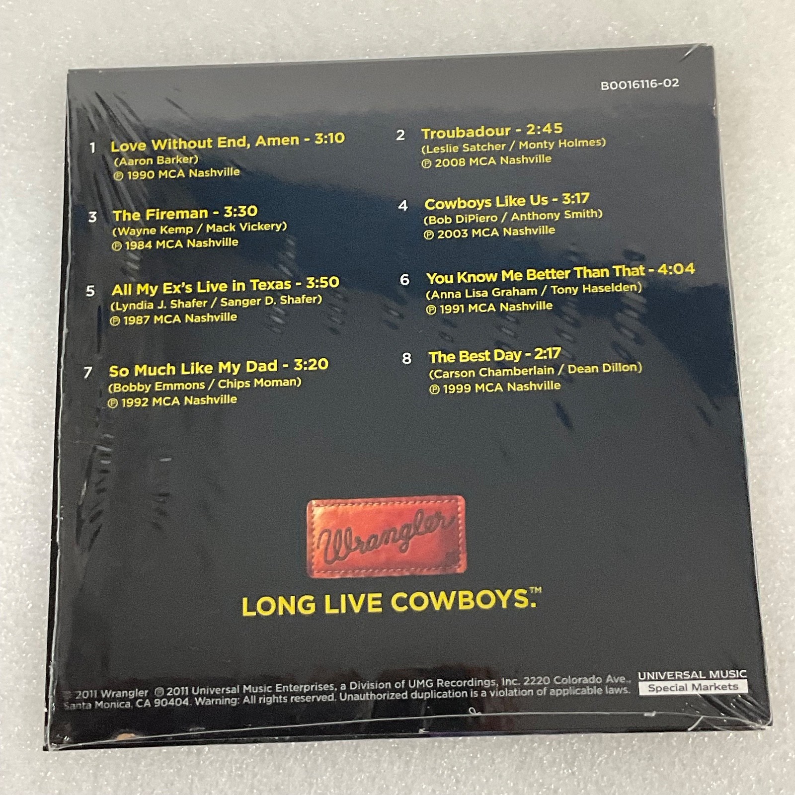 George Strait Cowboy Spirit CD 2011 Wrangler Special Markets - Image 2