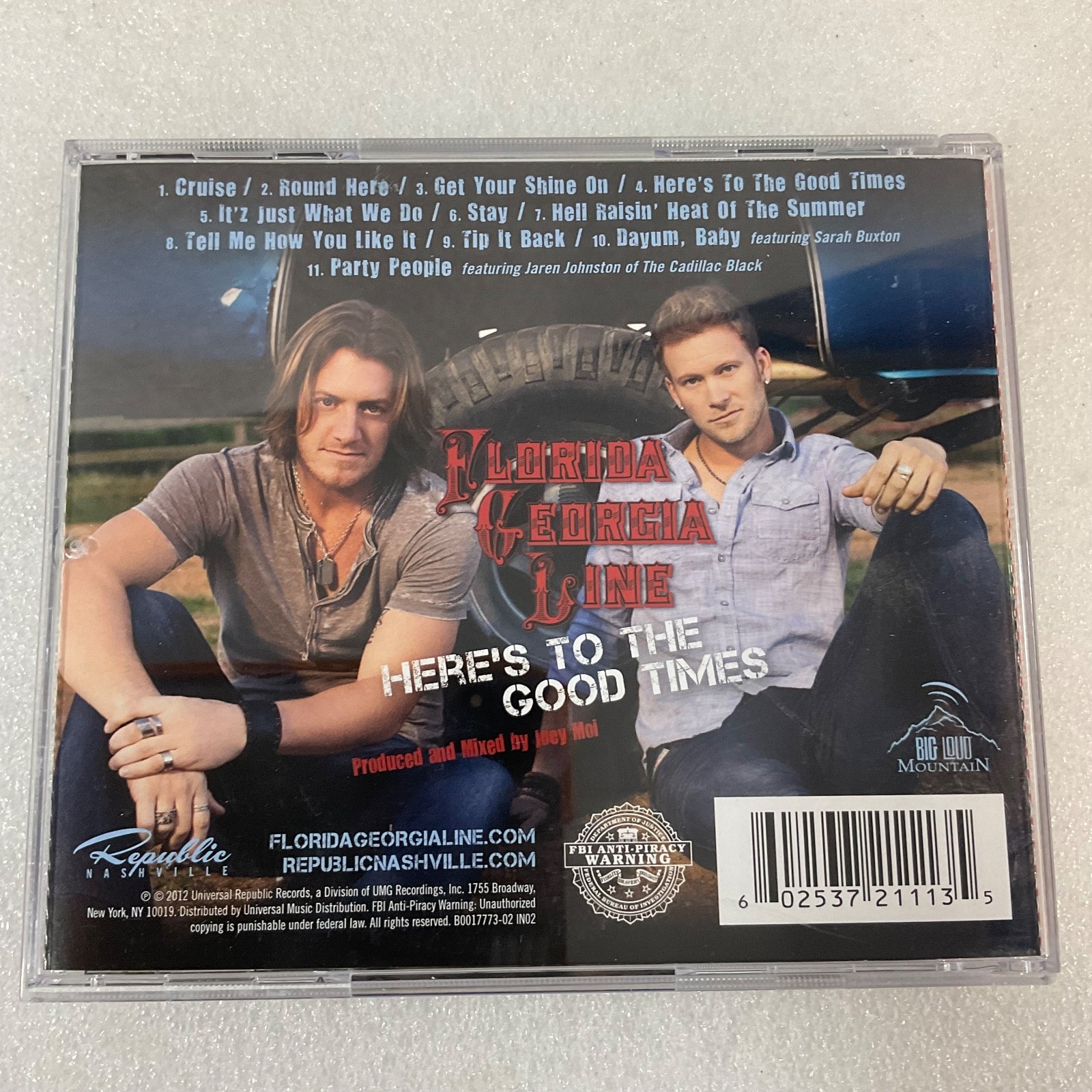 Florida Georgia Line Here's to the Good Times Country CD 2012 Republic - Image 2