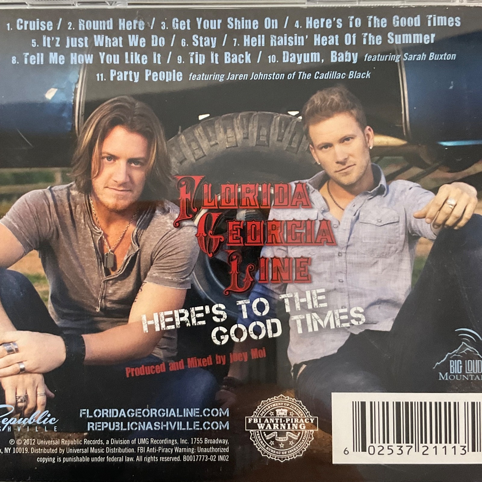 Florida Georgia Line Here's to the Good Times Country CD 2012 Republic - Image 10