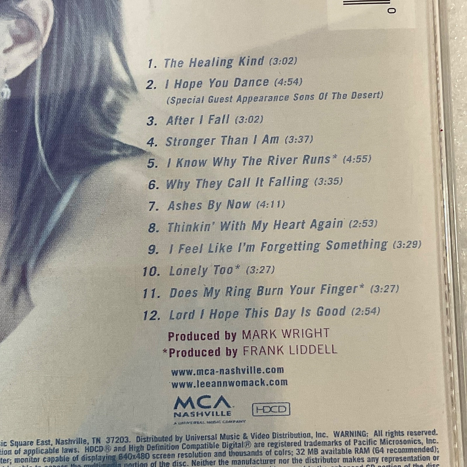 Lee Ann Womack I Hope You Dance CD Enhanced Country MCA Nashville 2000 - Image 11