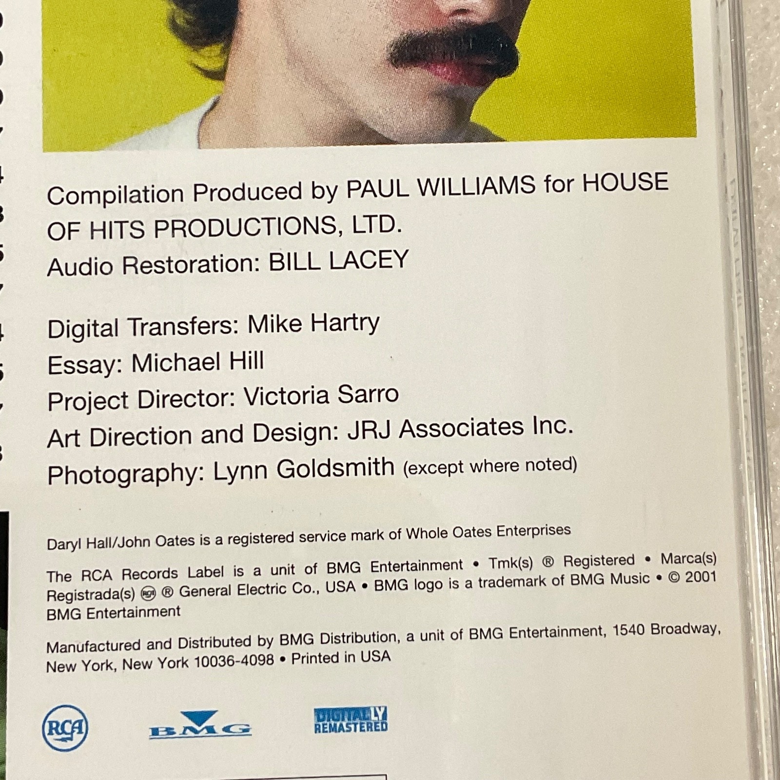 Hall & Oates The Very Best Of CD RCA BMG 2001 Digitally Remastered - Image 12