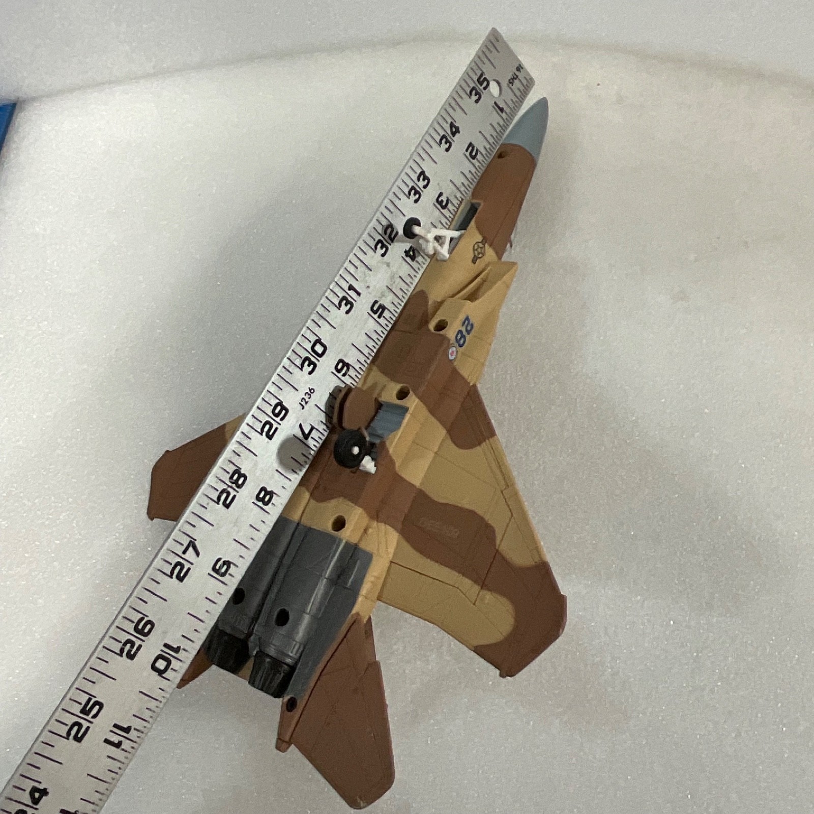 2009 Unimax F-15 Fighter Jet Model 10.5in Length 7in Wingspan Desert Camo - Image 13