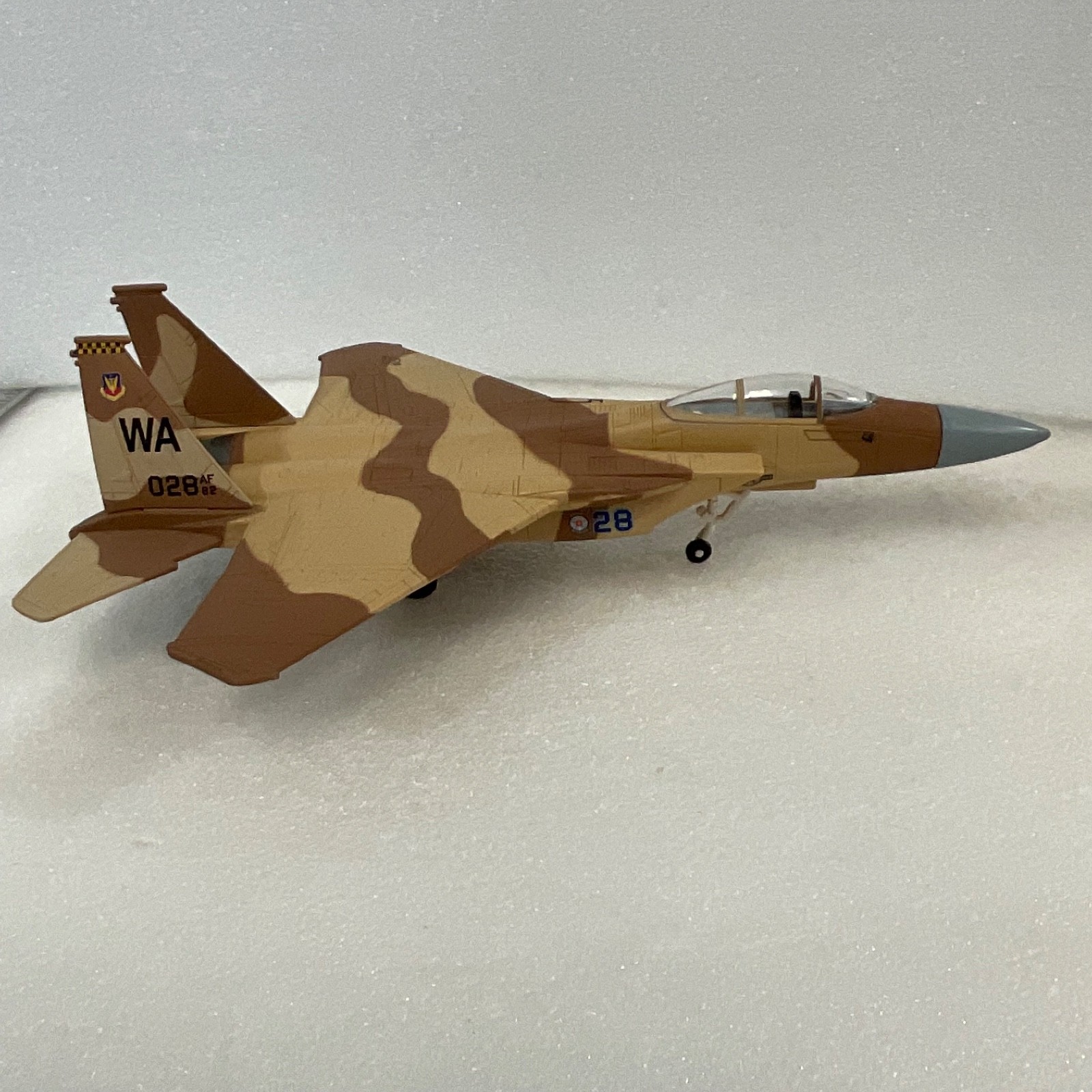 2009 Unimax F-15 Fighter Jet Model 10.5in Length 7in Wingspan Desert Camo - Image 15