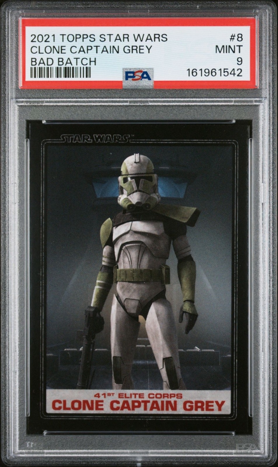 Star Wars 2021 Topps Bad Batch Clone Captain Grey #8 PSA 9 CERT#161961542 - Image 1