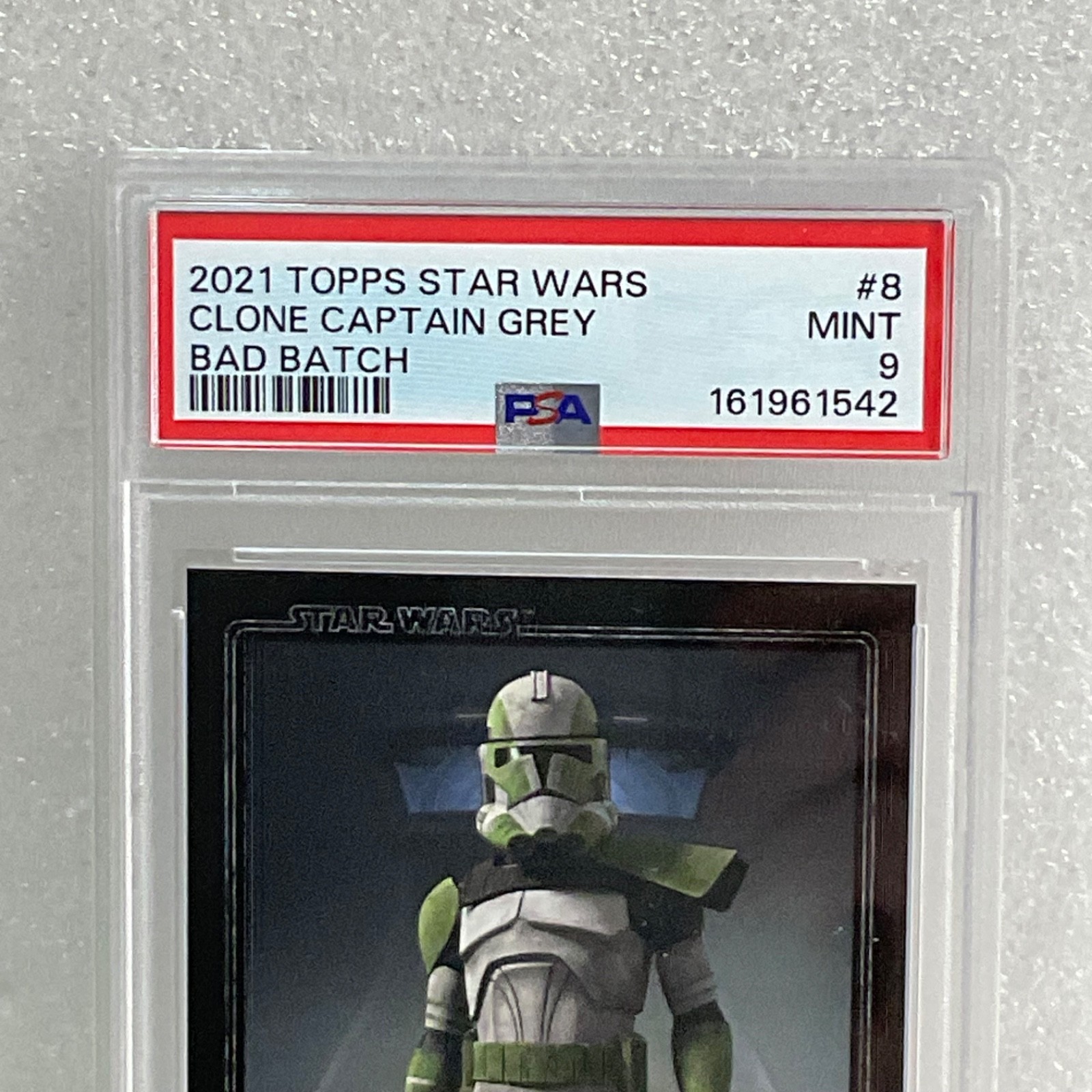 Star Wars 2021 Topps Bad Batch Clone Captain Grey #8 PSA 9 CERT#161961542 - Image 5