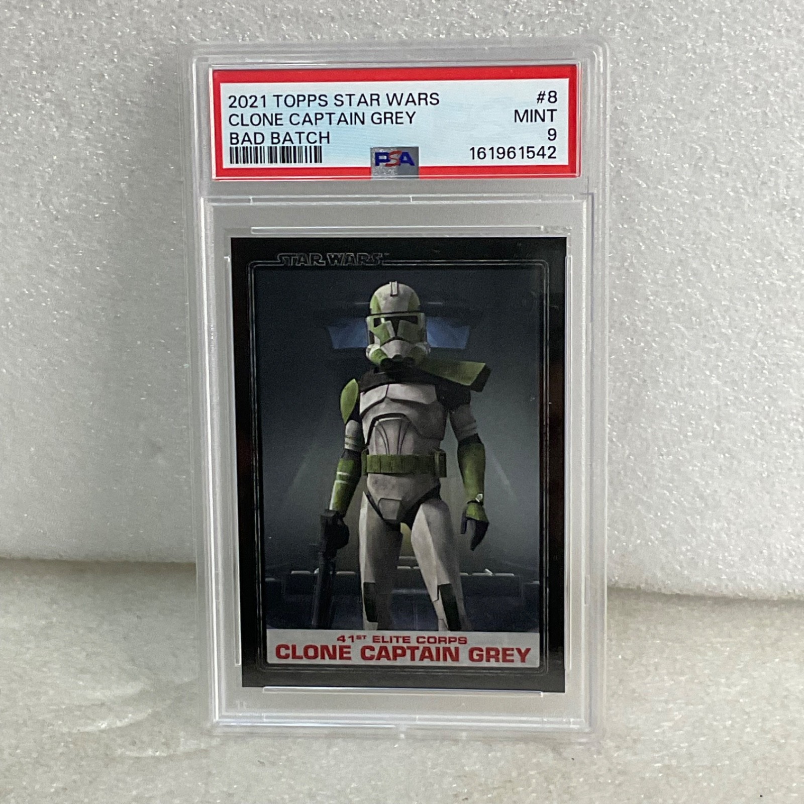 Star Wars 2021 Topps Bad Batch Clone Captain Grey #8 PSA 9 CERT#161961542 - Image 4