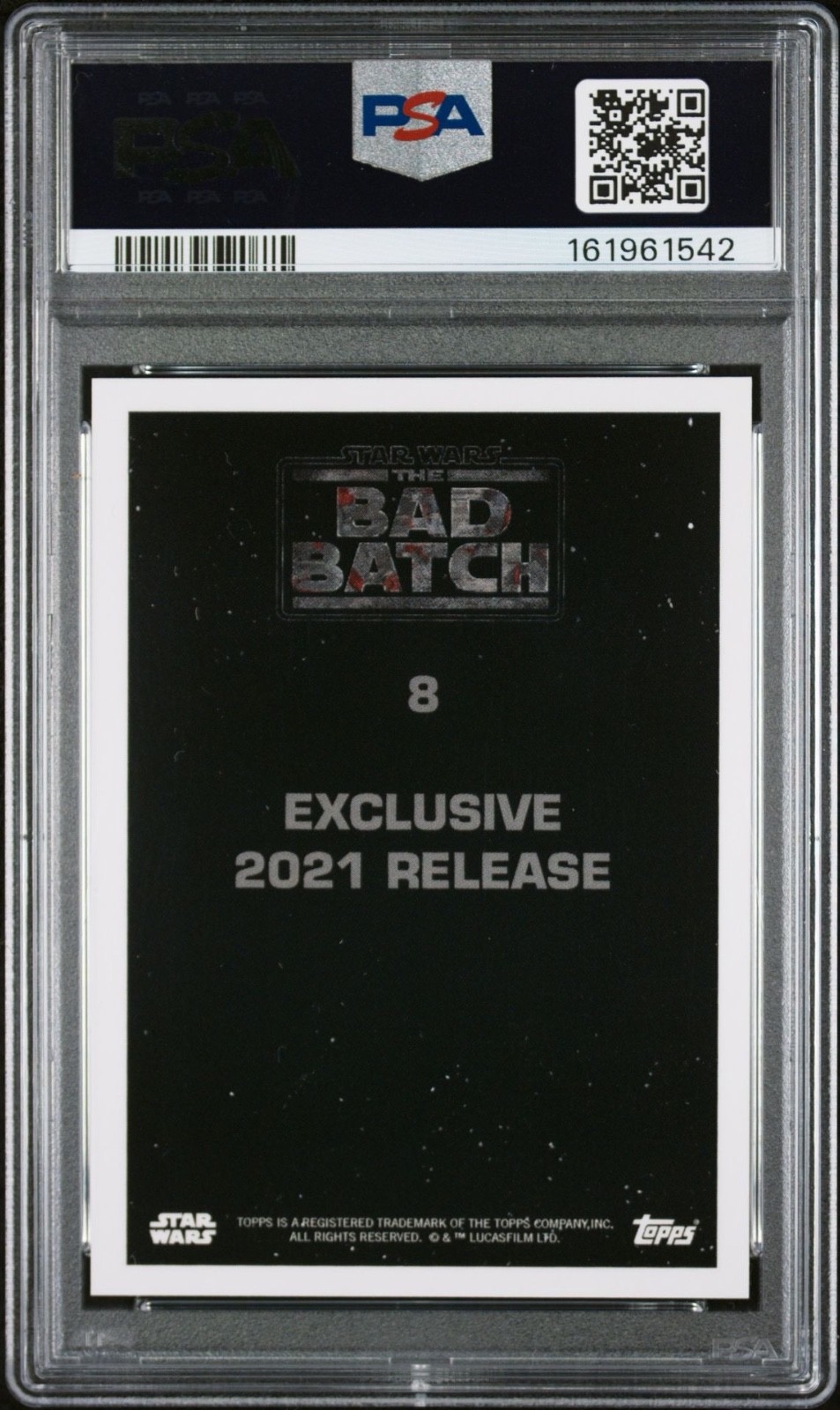 Star Wars 2021 Topps Bad Batch Clone Captain Grey #8 PSA 9 CERT#161961542 - Image 2