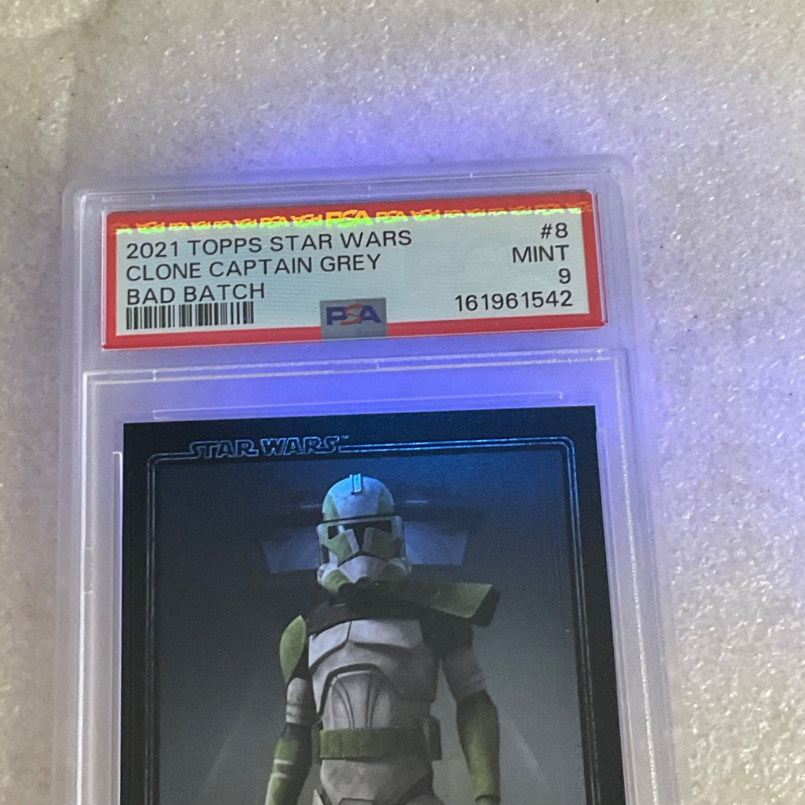 Star Wars 2021 Topps Bad Batch Clone Captain Grey #8 PSA 9 CERT#161961542 - Image 18