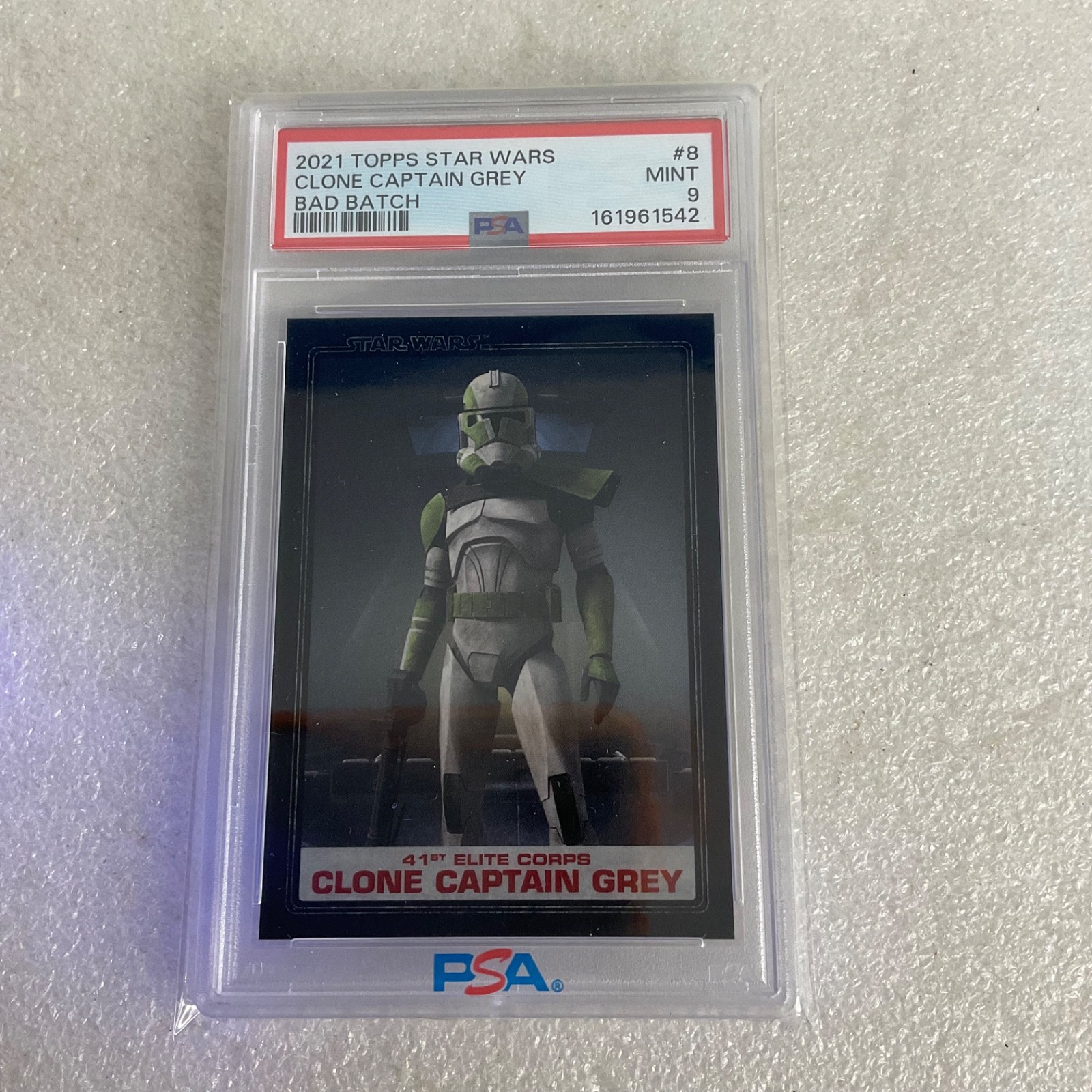 Star Wars 2021 Topps Bad Batch Clone Captain Grey #8 PSA 9 CERT#161961542 - Image 20